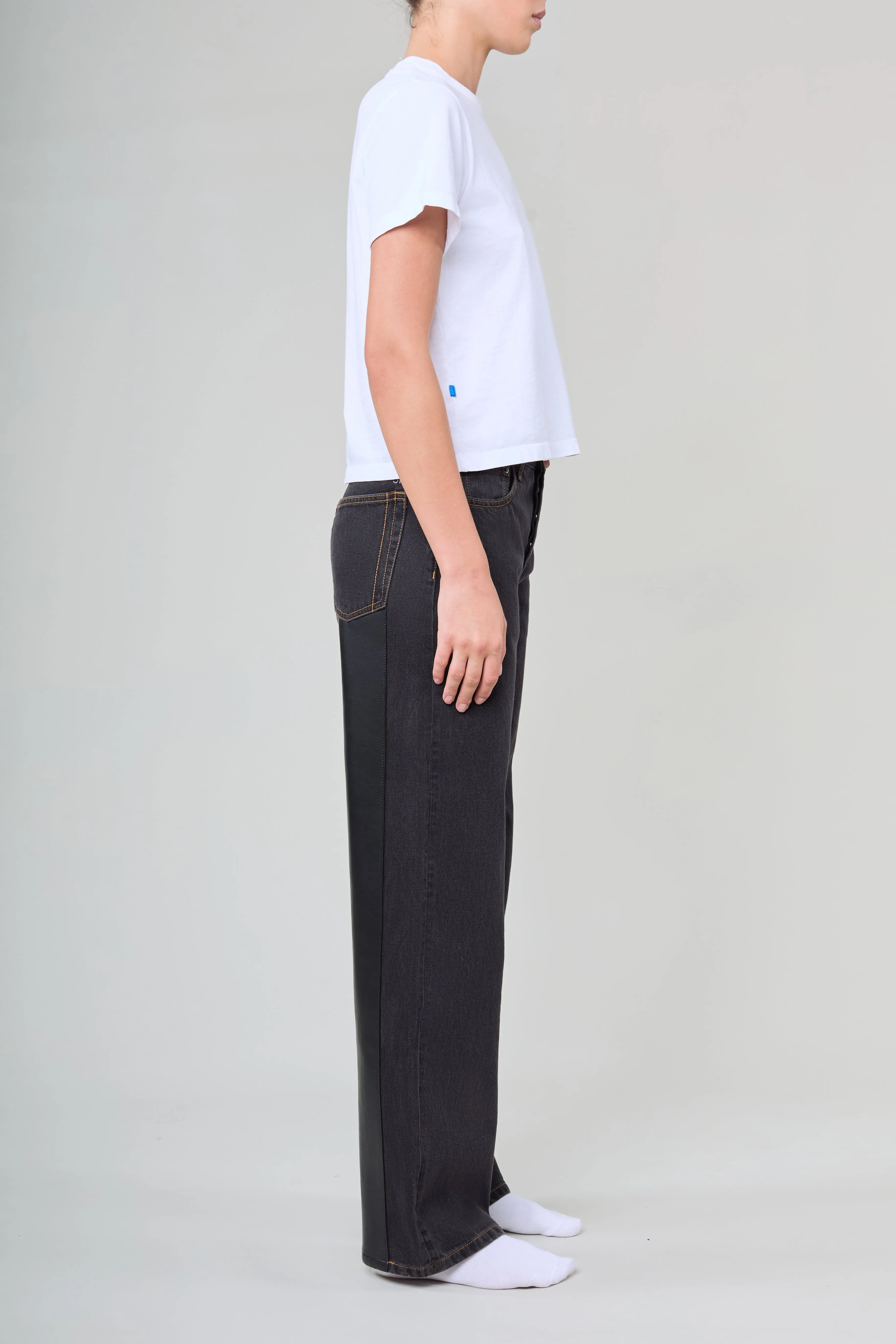 Leather Stripe Everyday in Washed Black sold by Still Here product image thumbnail 3