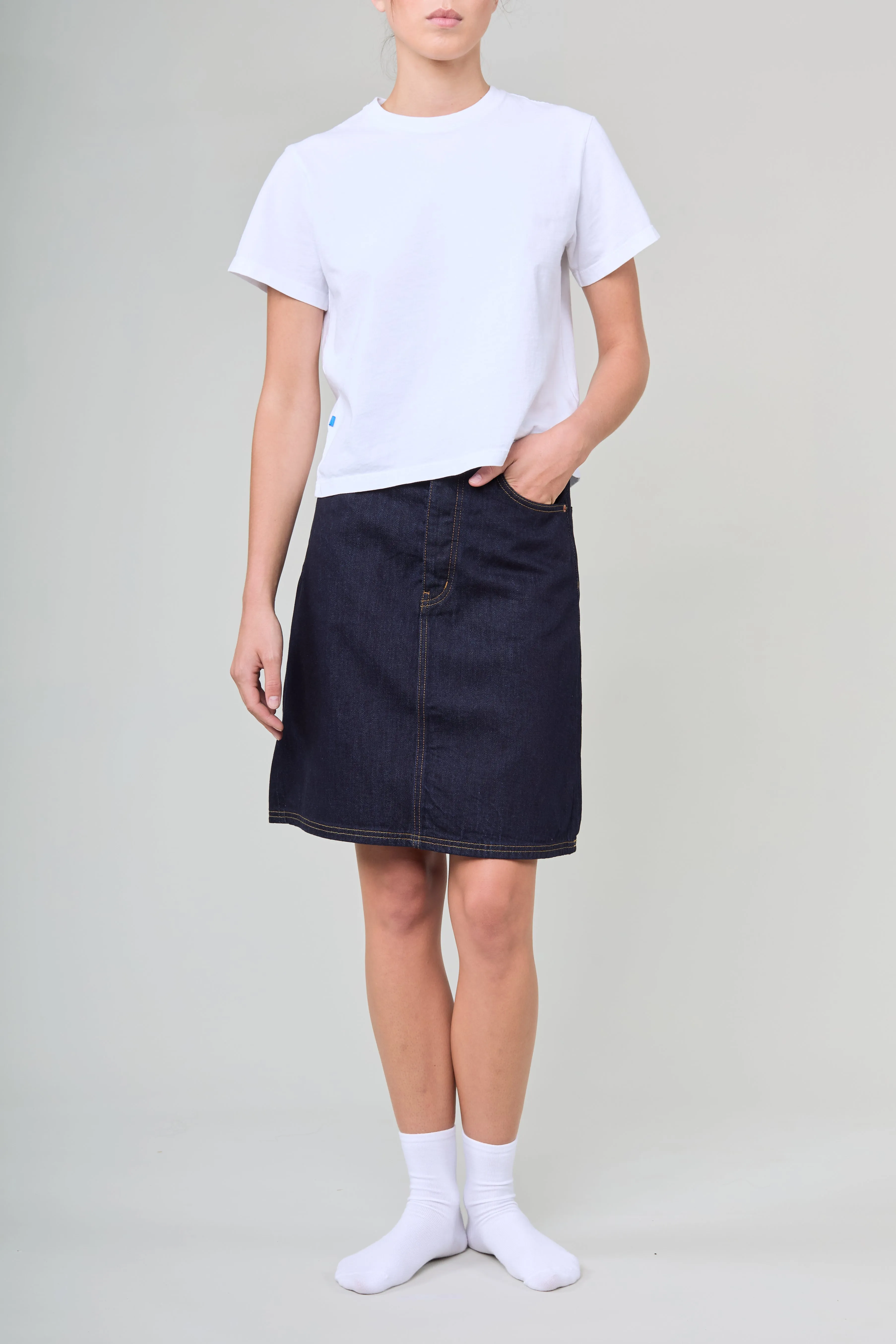 Girl Skirt in Indigo Indigo sold by Still Here