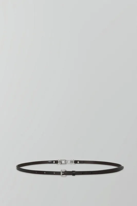 Slim Clip Belt in Dark Brown sold by Still Here