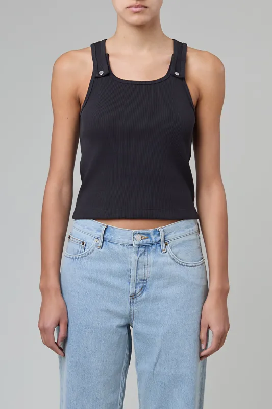 Snap Tank in Black sold by Still Here