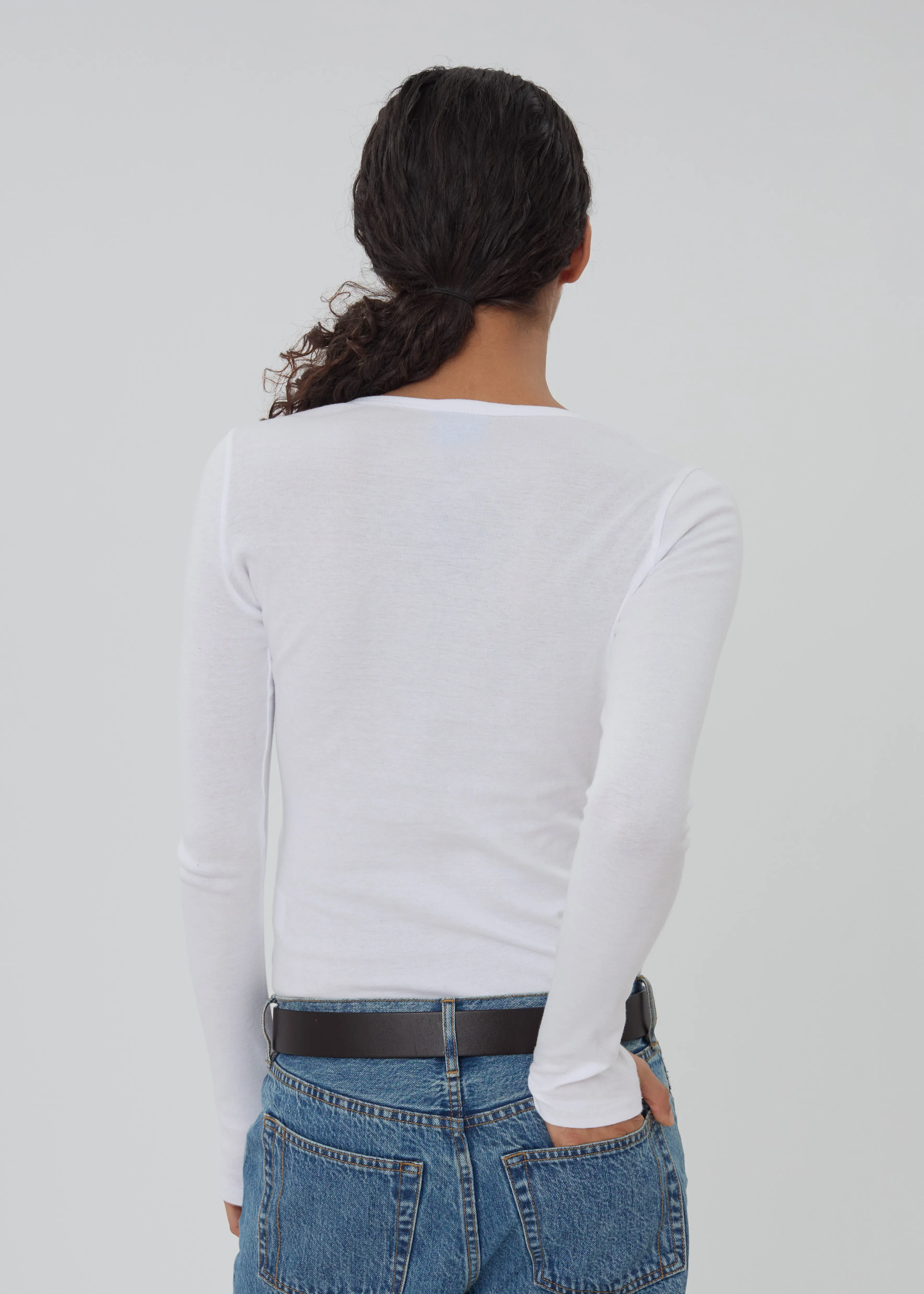 The Long Sleeve Shirt in White sold by Still Here product image thumbnail 3