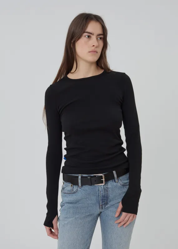 The Long Sleeve Shirt in Black sold by Still Here