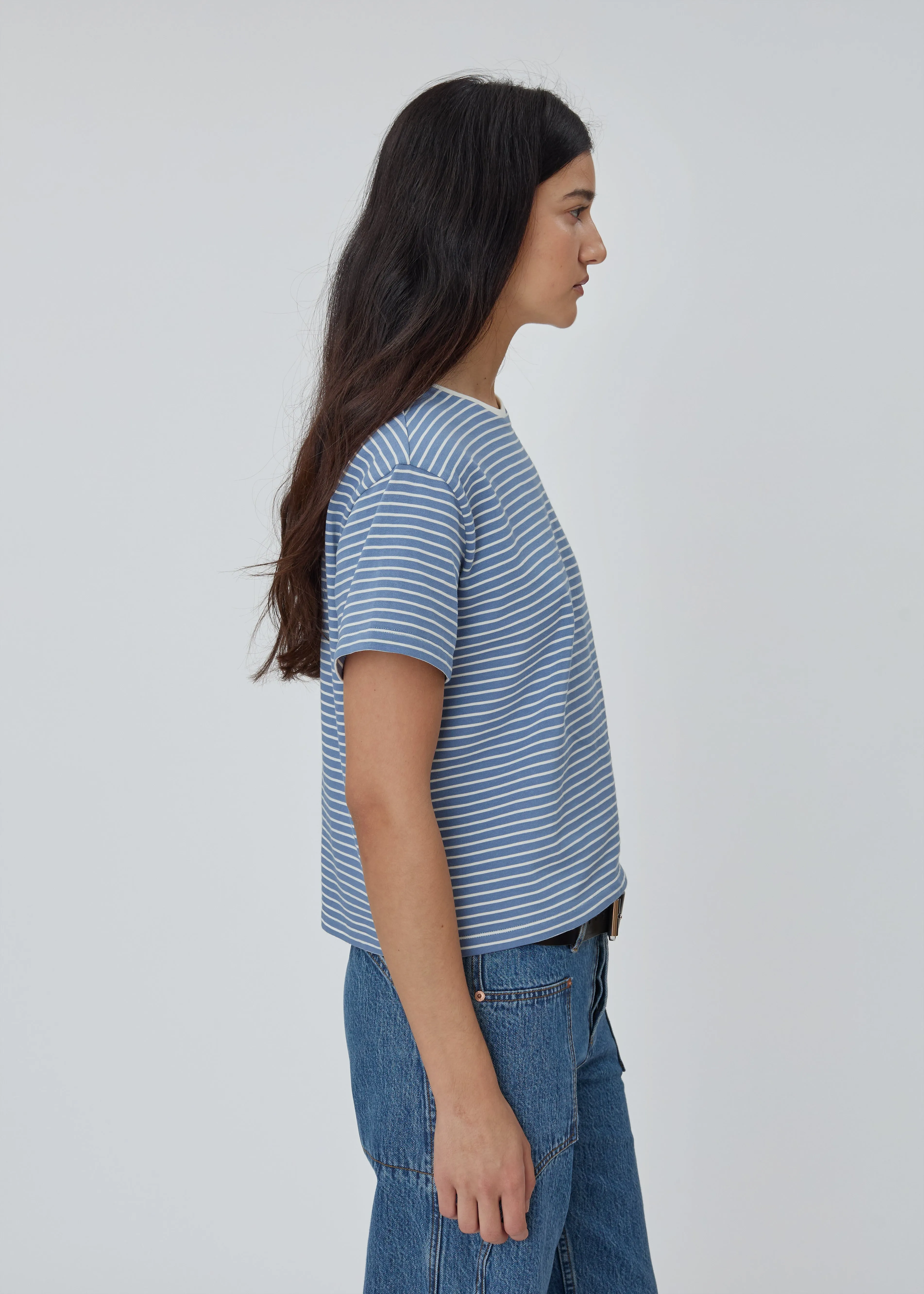 Stripe Tee in Blue sold by Still Here product image thumbnail 2