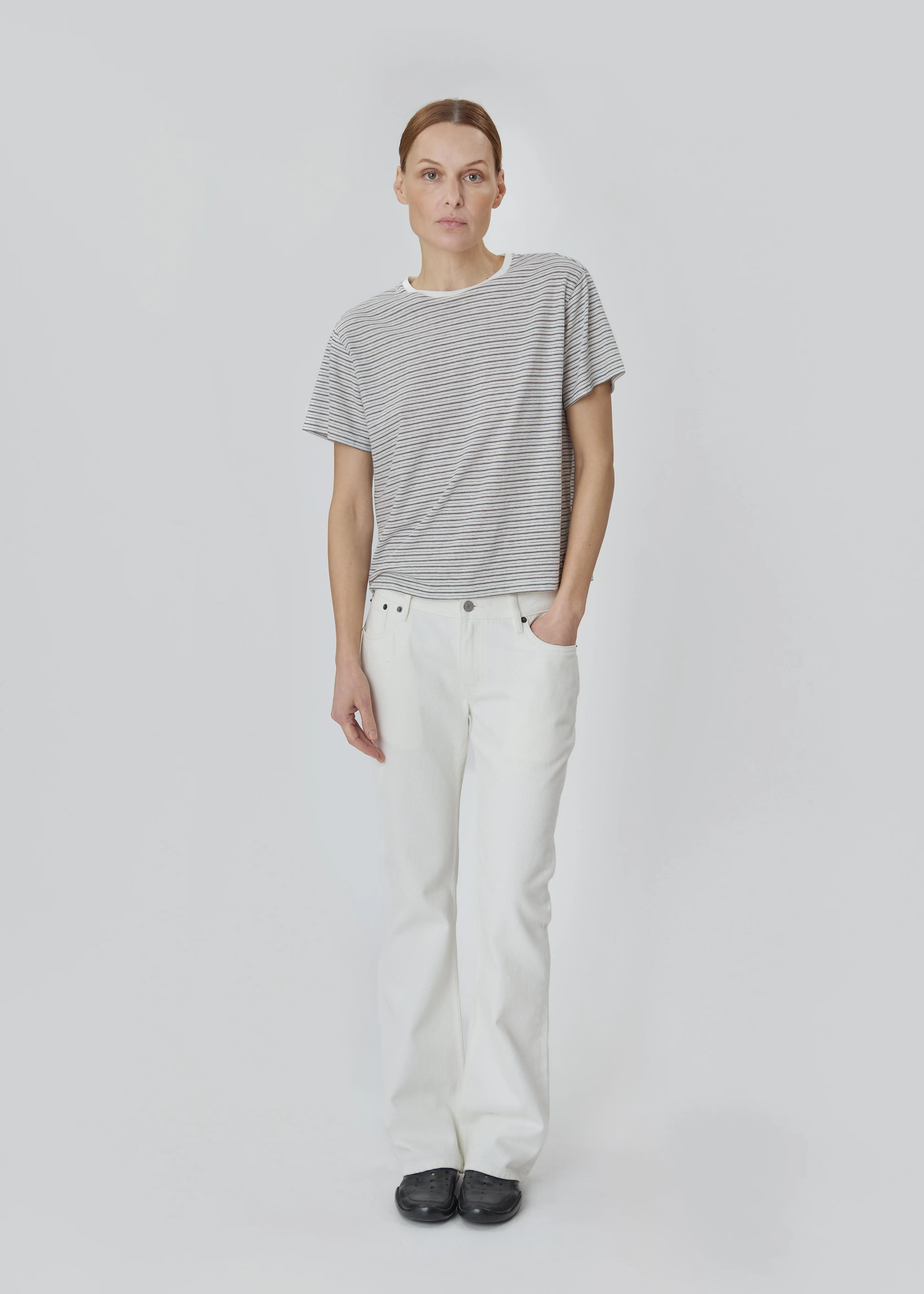 Stripe Tee in Grey sold by Still Here product image thumbnail 4