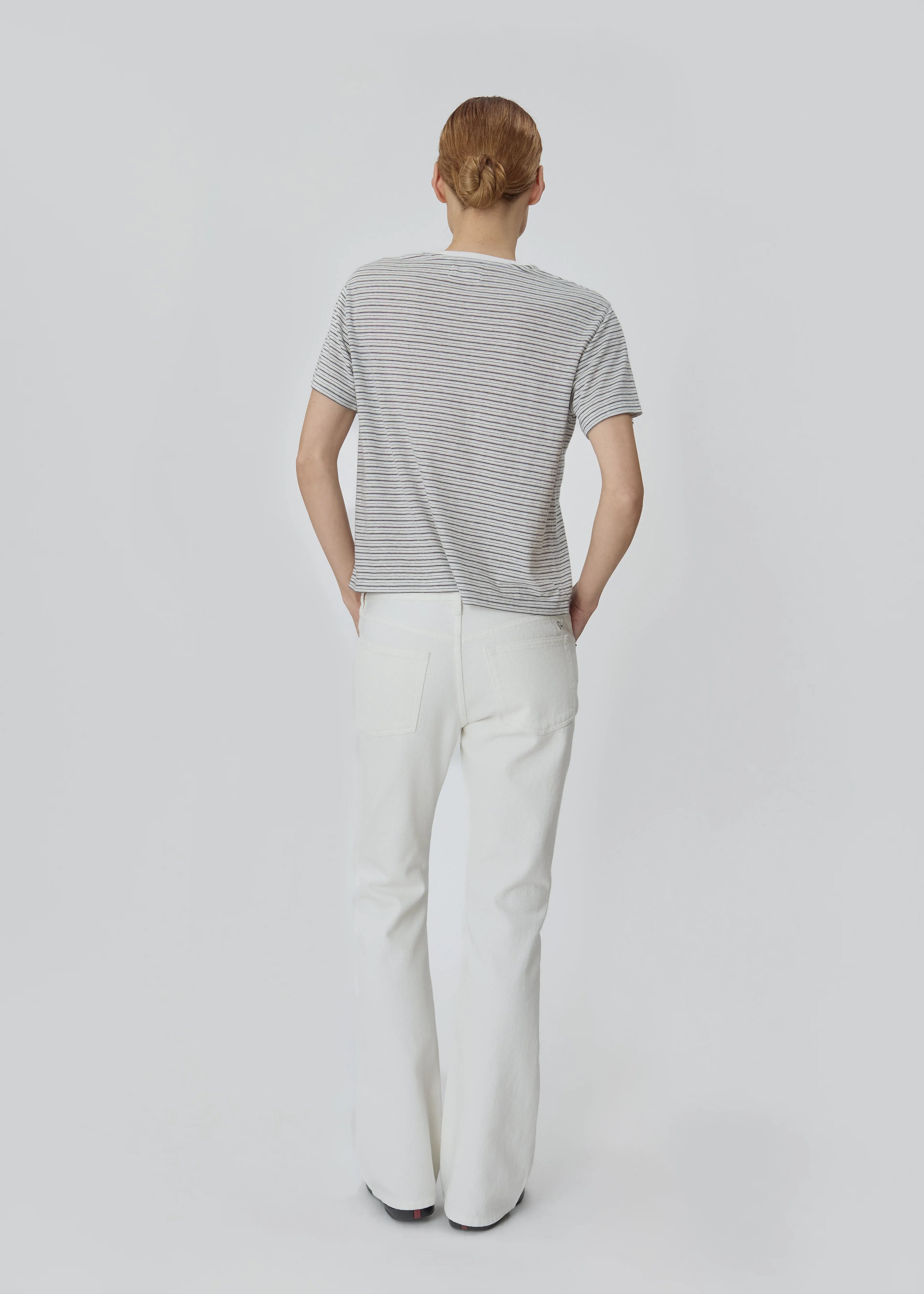 Stripe Tee in Grey sold by Still Here product image thumbnail 5