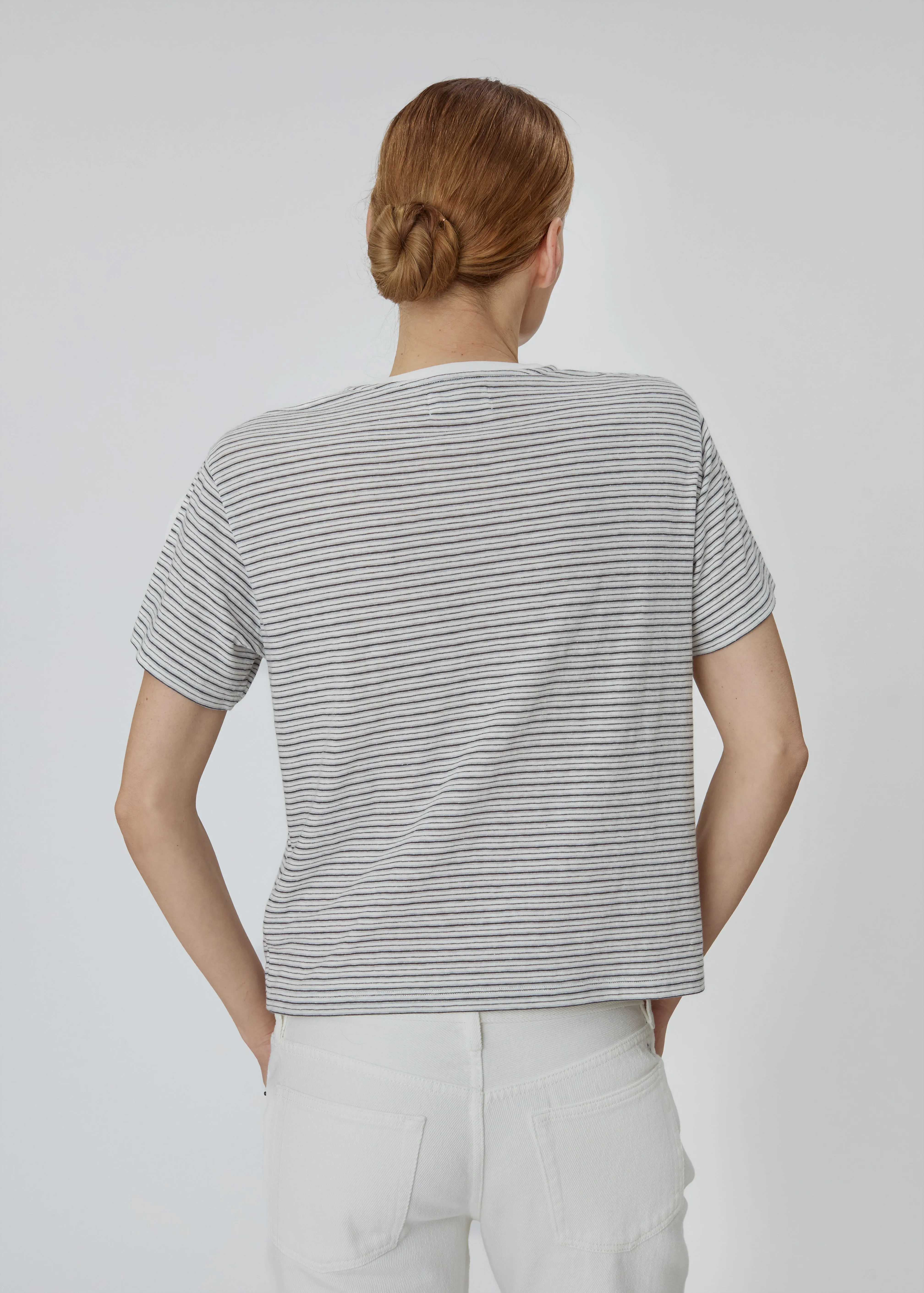 Stripe Tee in Grey sold by Still Here product image thumbnail 3