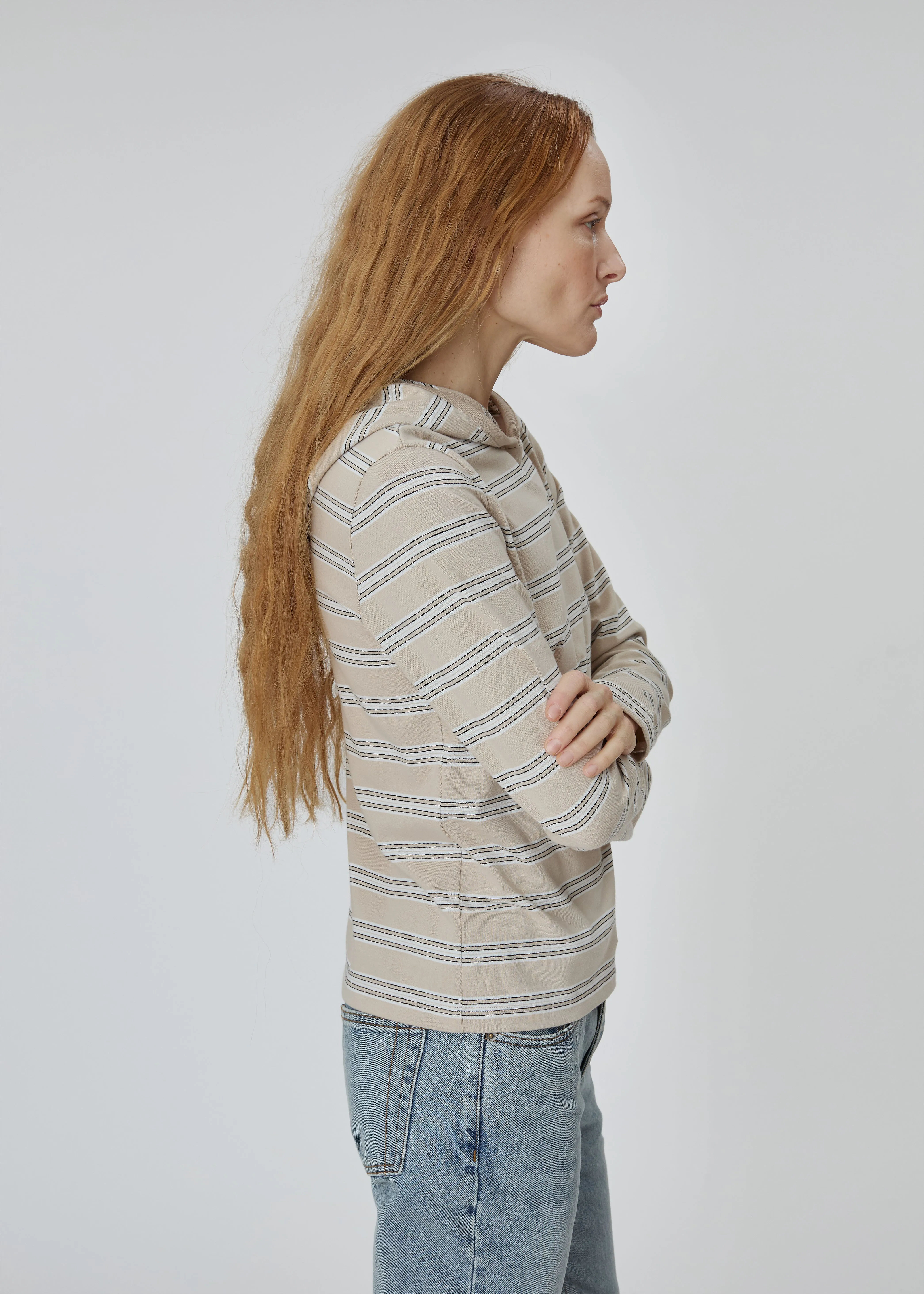 Nellie Shirt in Beige Stripe sold by Still Here product image thumbnail 2