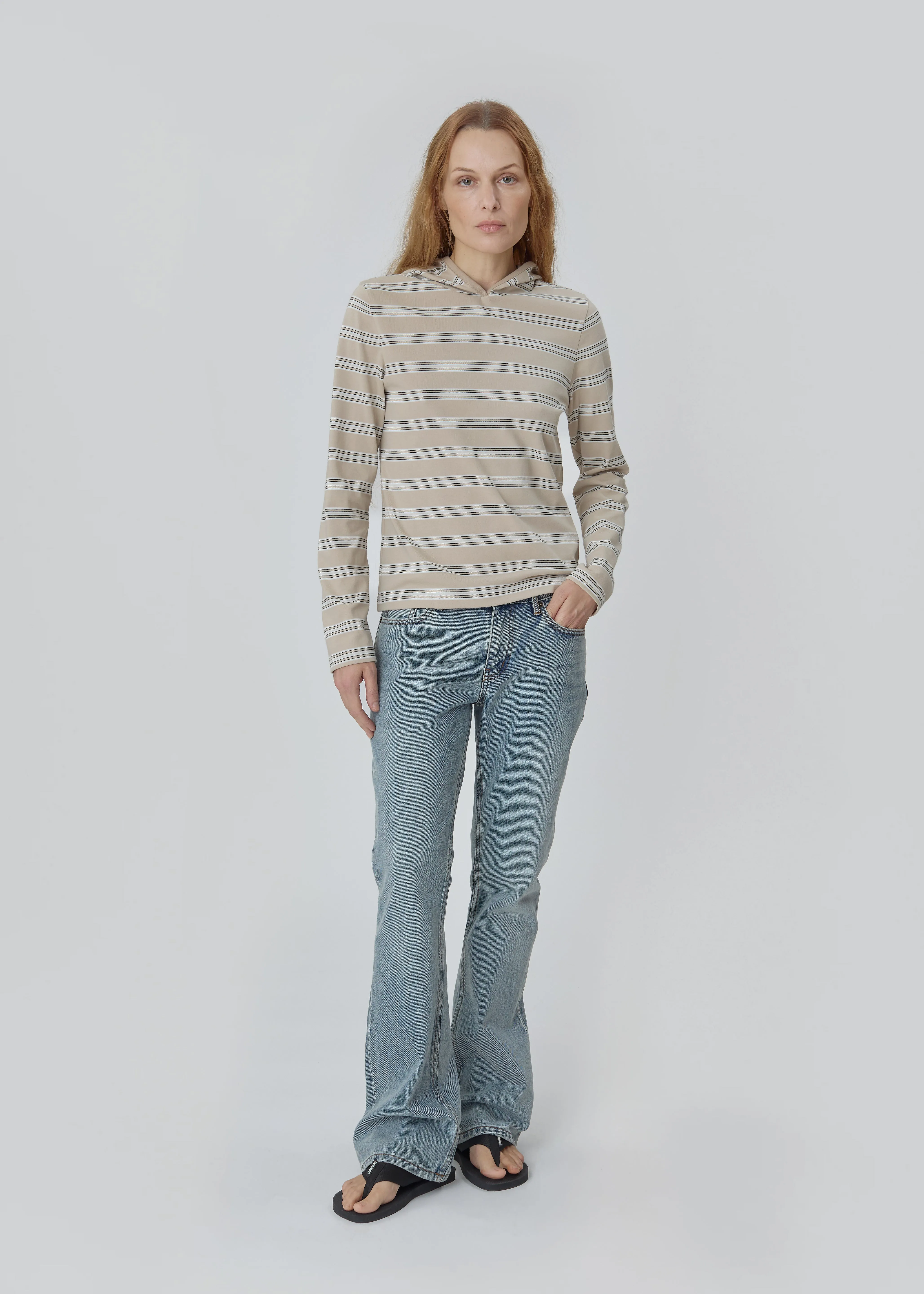 Nellie Shirt in Beige Stripe sold by Still Here product image thumbnail 4
