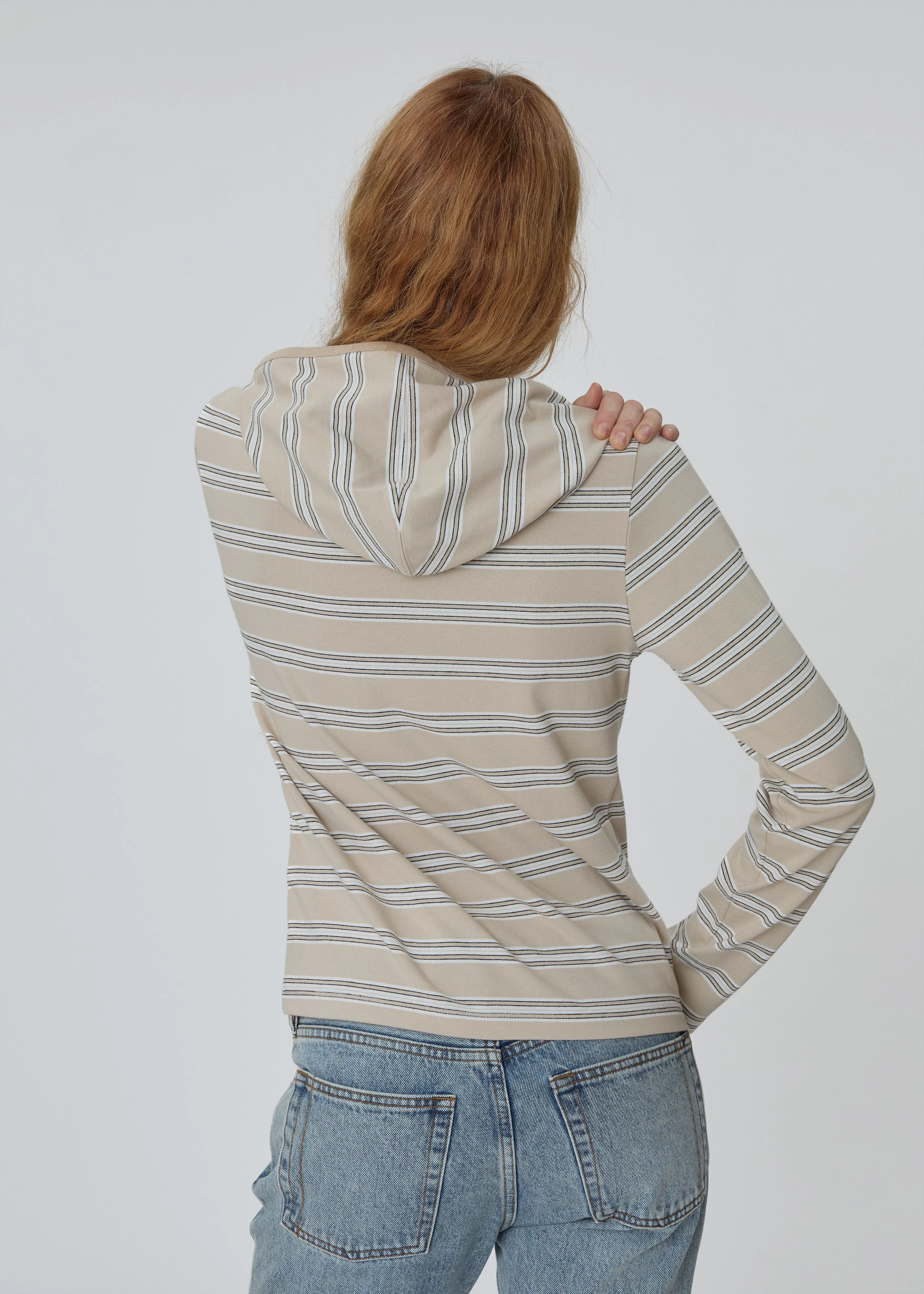 Nellie Shirt in Beige Stripe sold by Still Here product image thumbnail 3