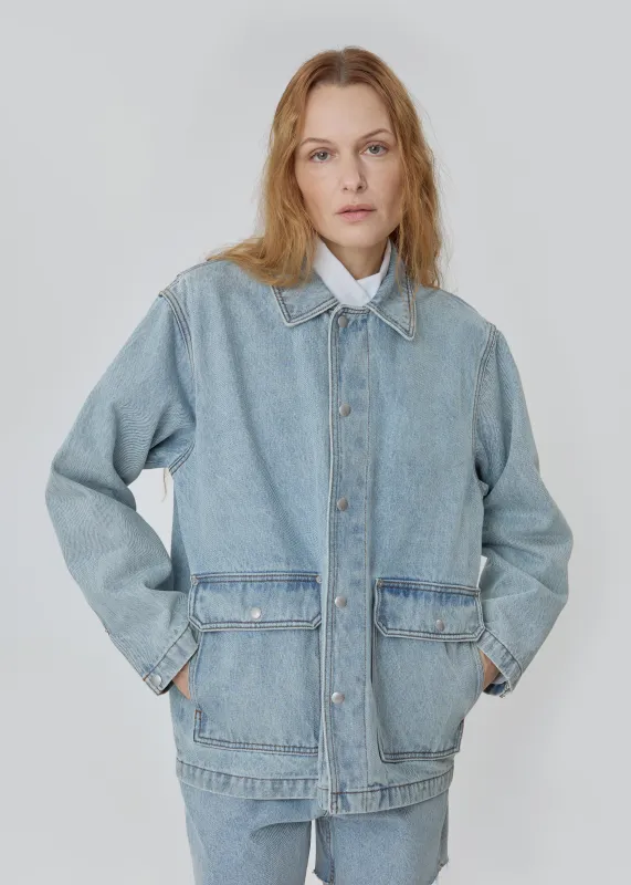 Barn Jacket in Vintage Blue made by Still Here