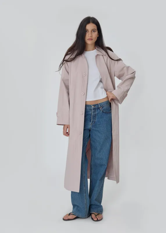 Nylon Trench in Pink made by Still Here