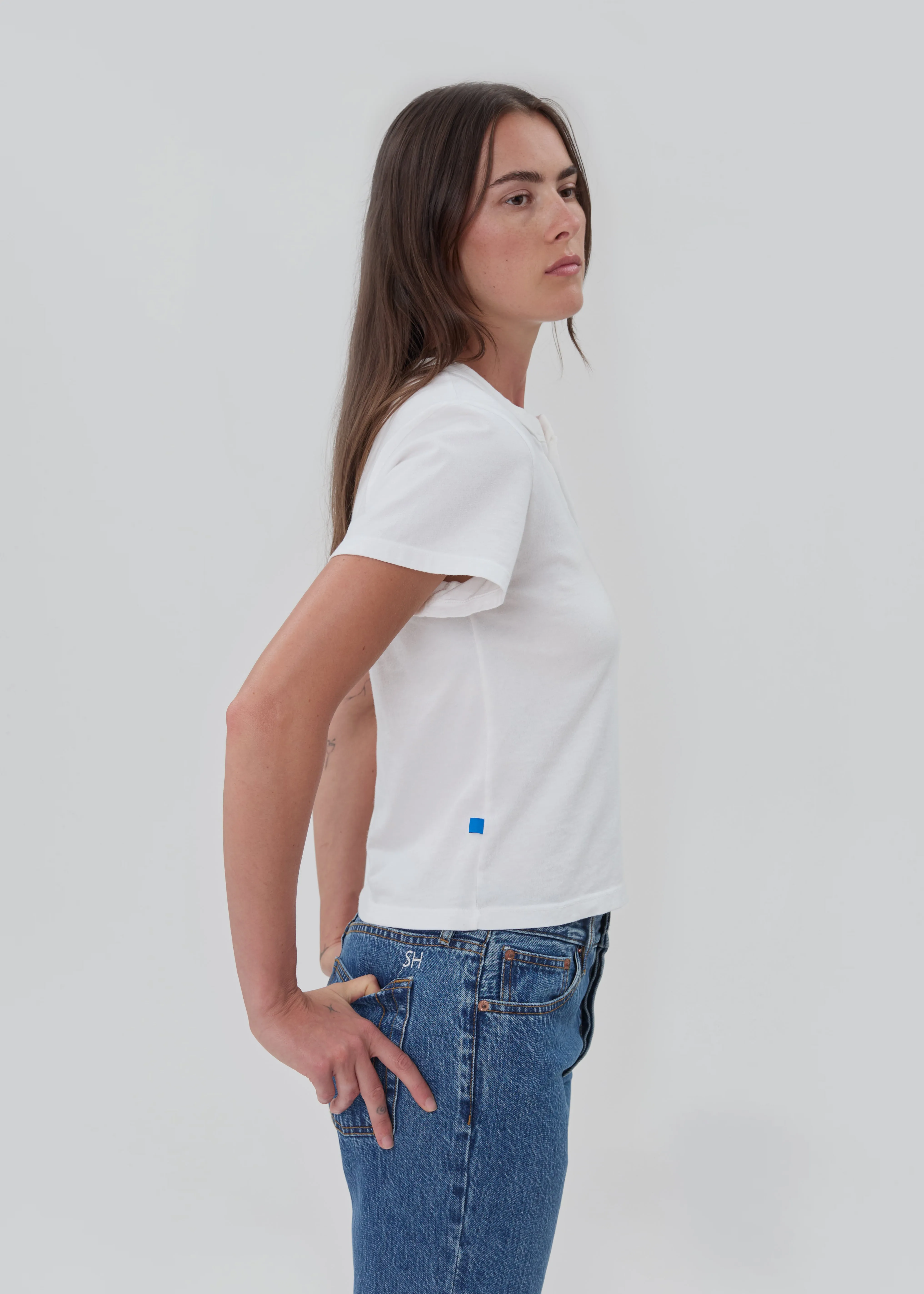 The Henley in White sold by Still Here product image thumbnail 2