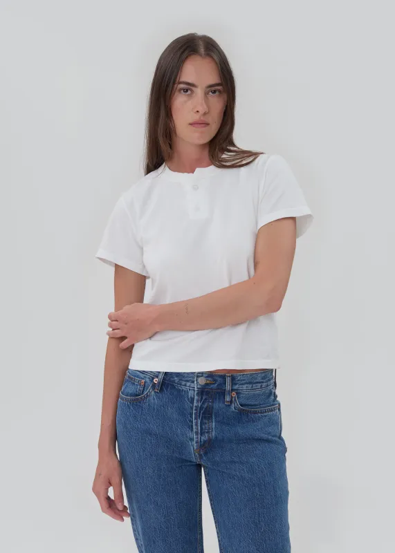 The Henley in White made by Still Here