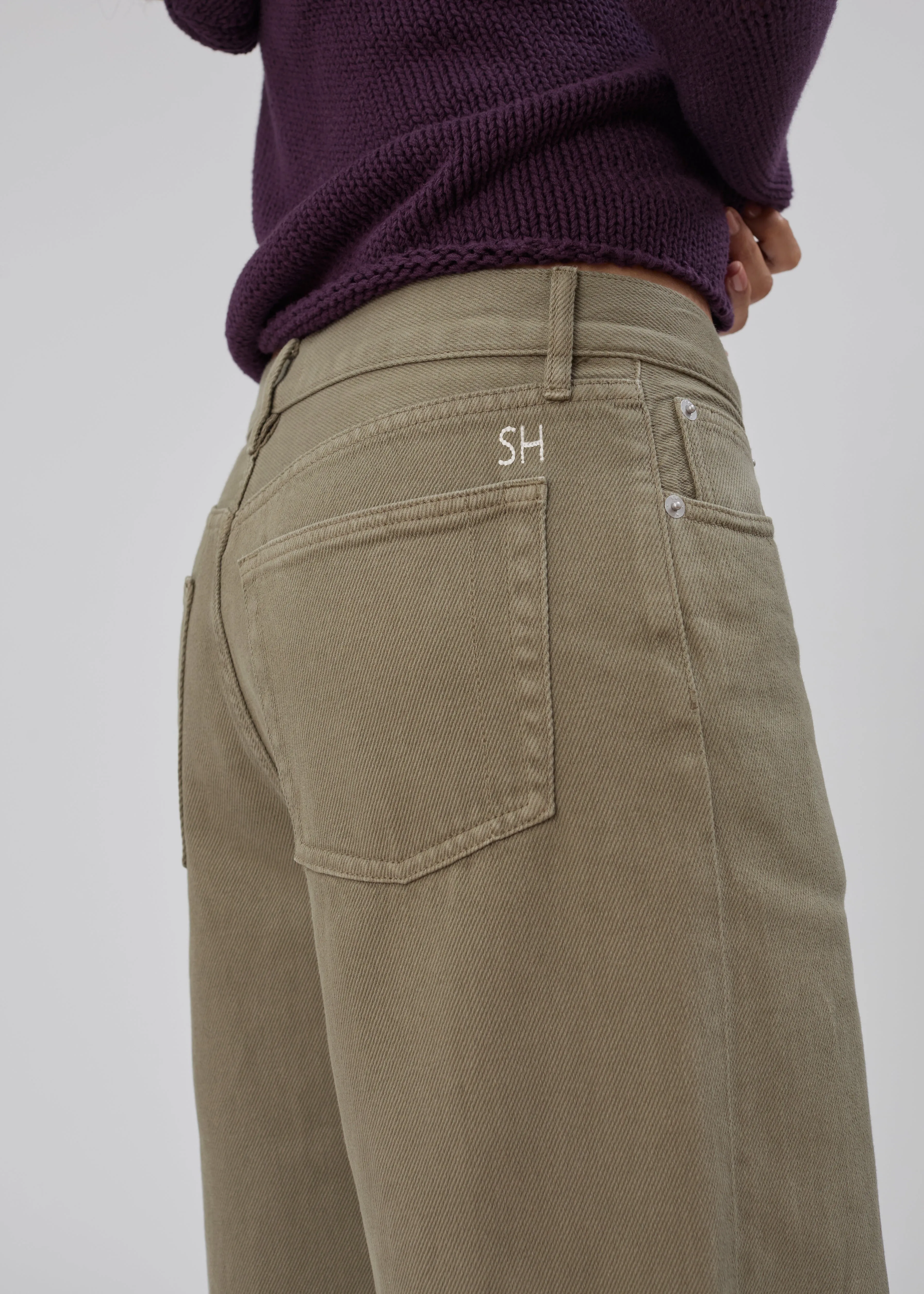 Everyday Jean in Army Green sold by Still Here product image thumbnail 4