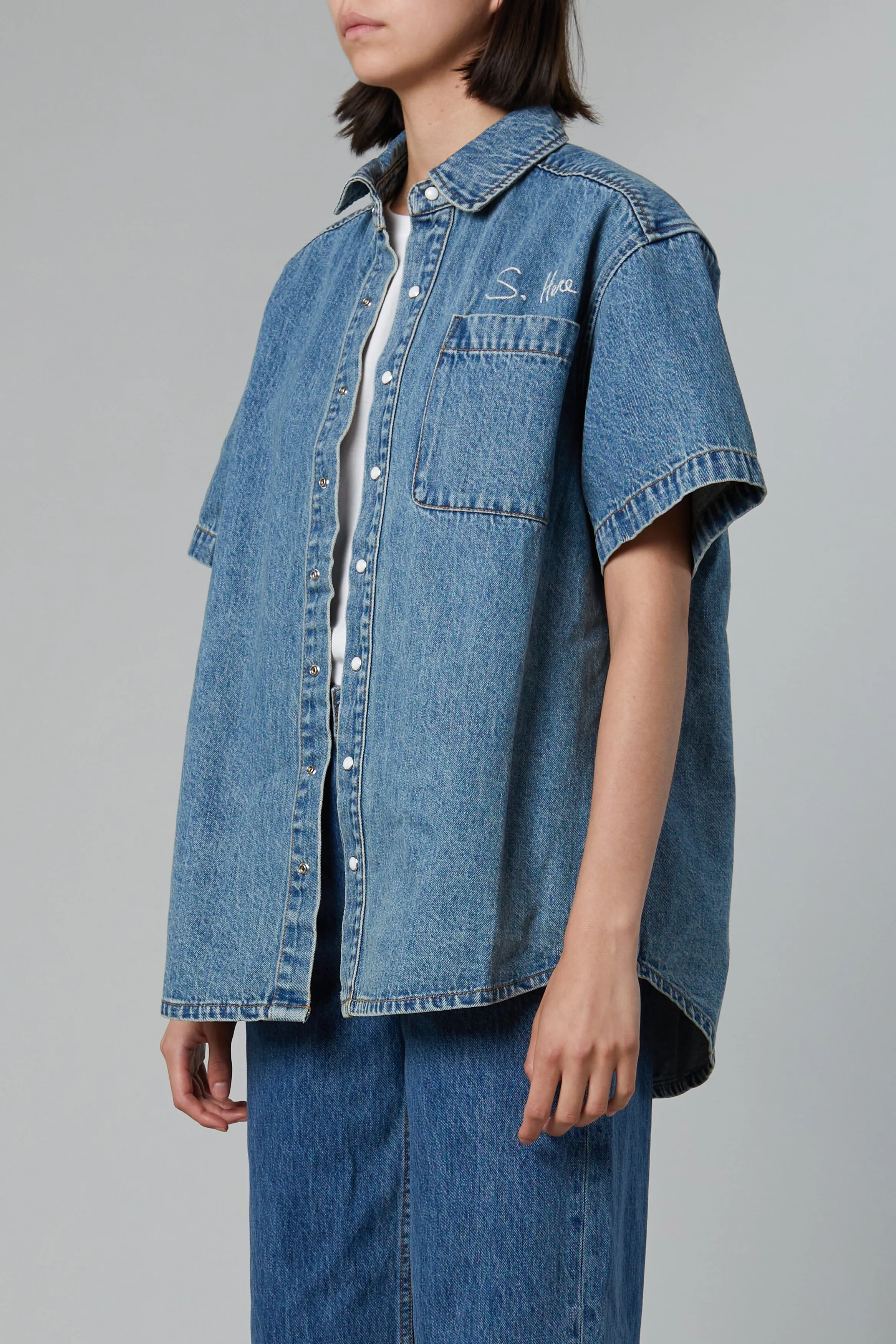 Alfie Shirt in Classic Blue sold by Still Here product image thumbnail 2