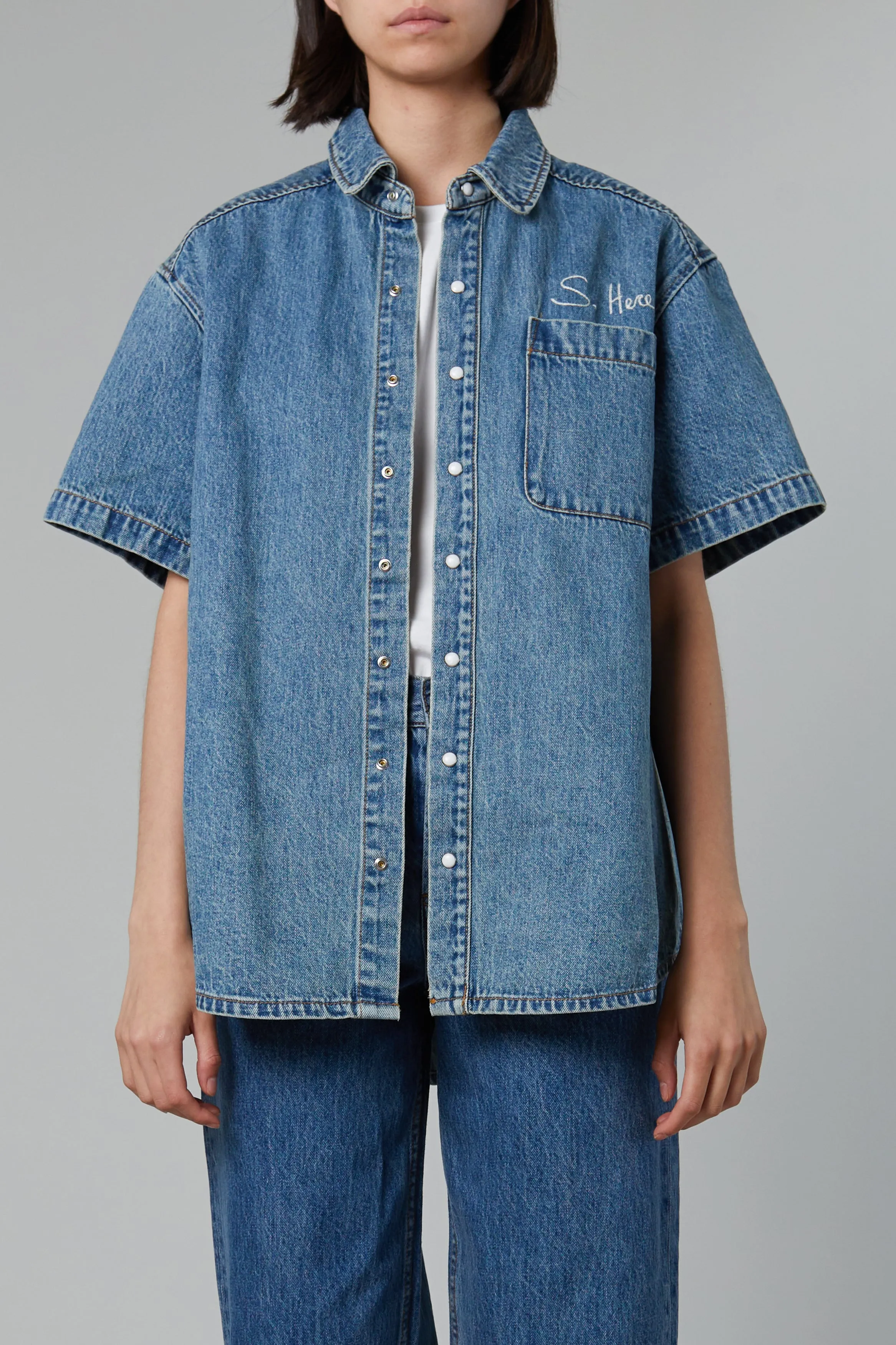 Alfie Shirt in Classic Blue sold by Still Here