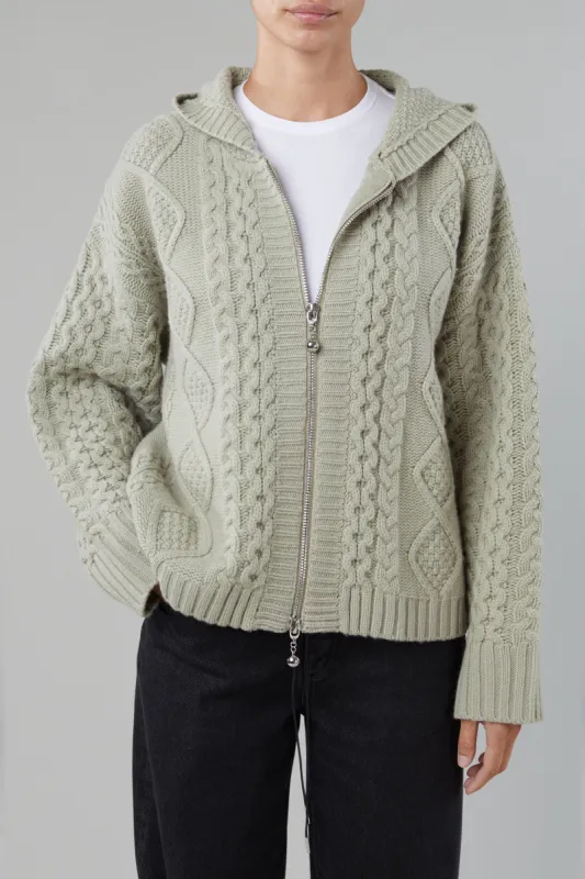 Dakota Zip Sweater in Sage sold by Still Here