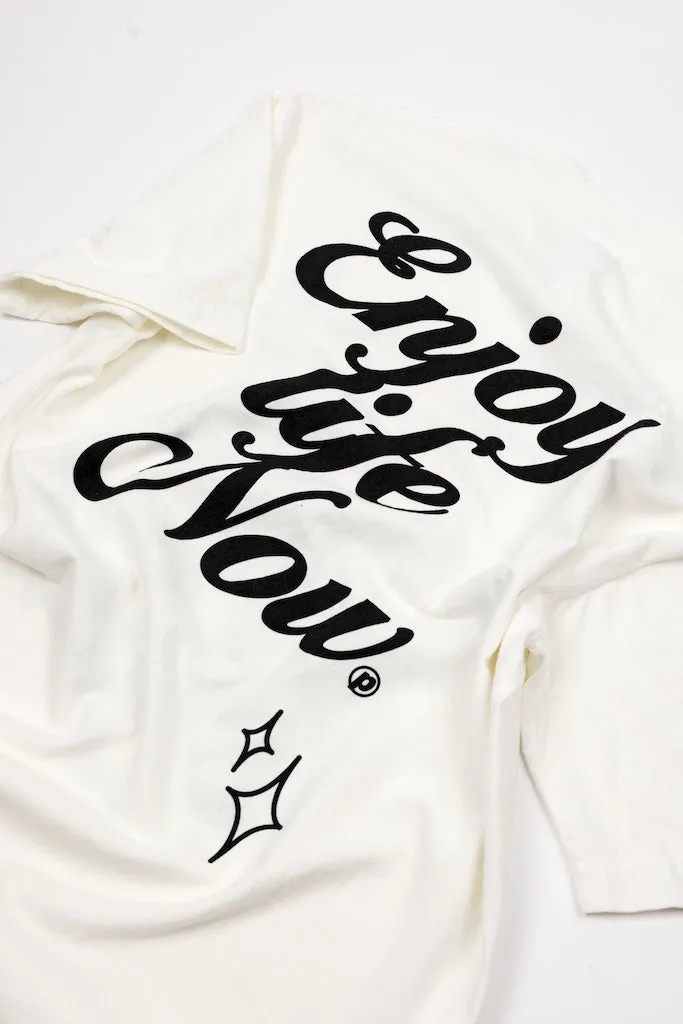 Enjoy Life Tee in Off-White sold by Petals and Peacocks product image thumbnail 4