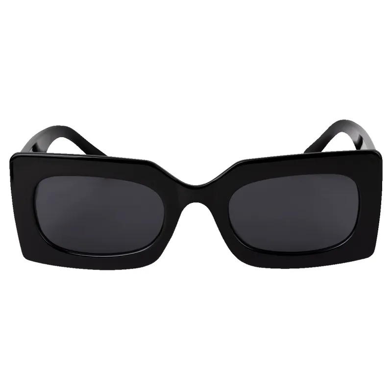 Rhubic Sunglasses in Black sold by Petals and Peacocks