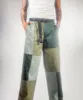 Patchwork Elastic Waist Pants sold by Petals and Peacocks