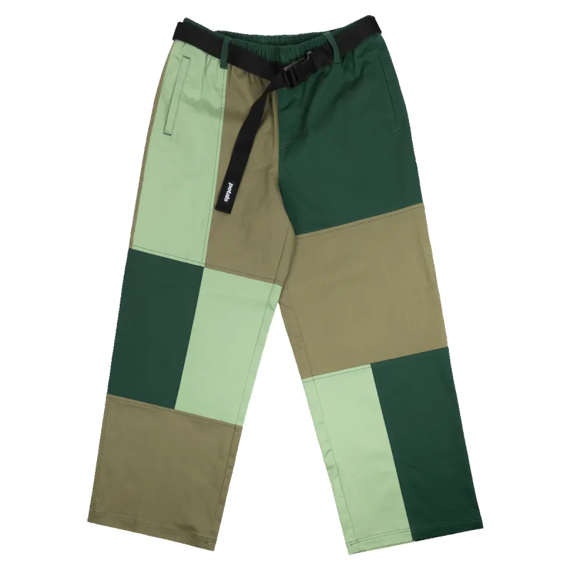 Patchwork Elastic Waist Pants sold by Petals and Peacocks