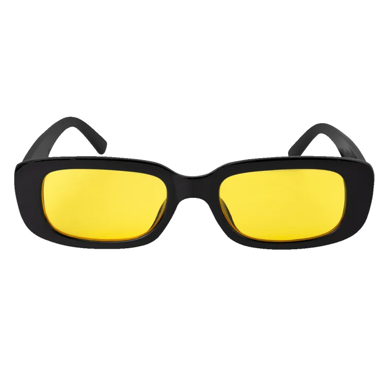 Downtown Sunglasses in Black/Yellow sold by Petals and Peacocks