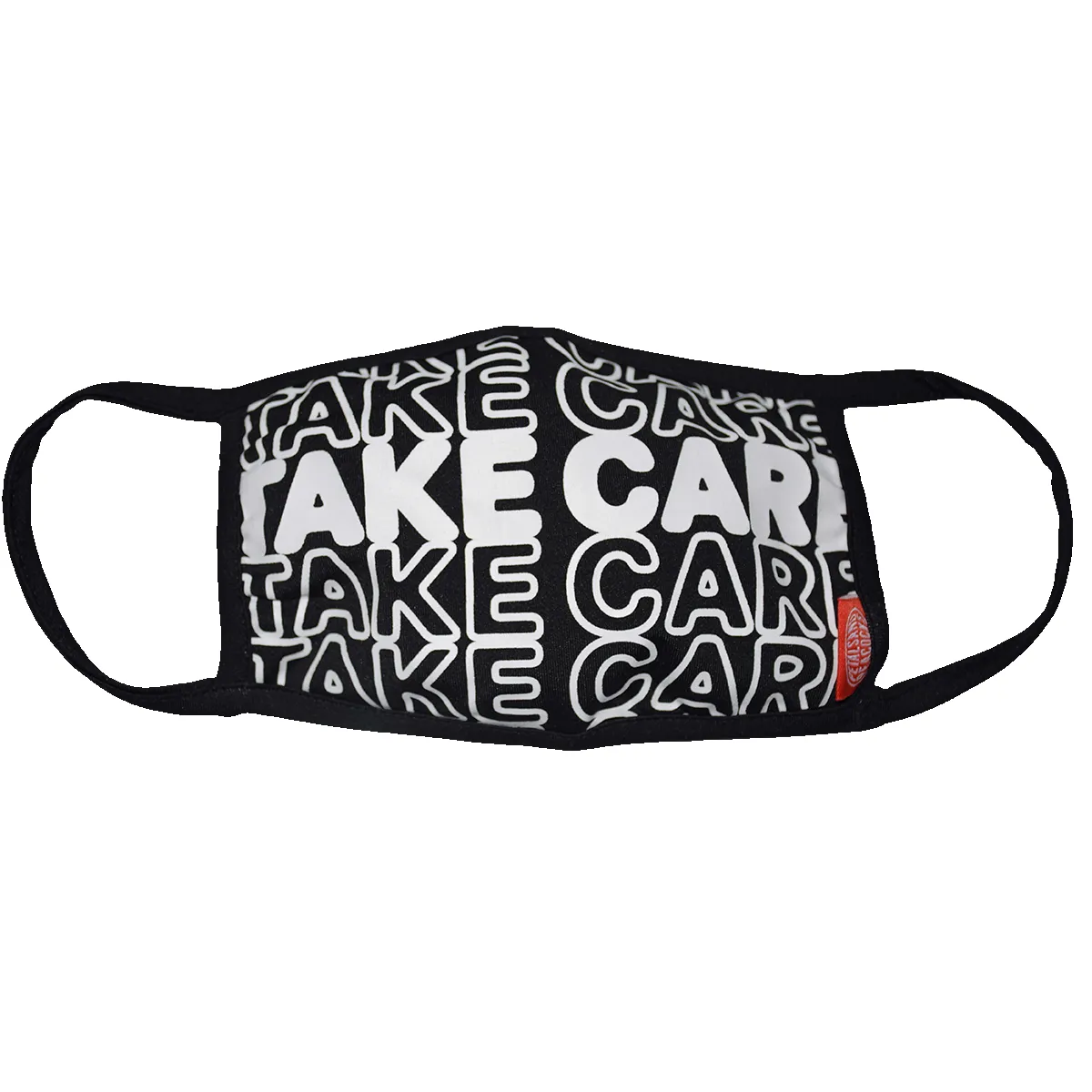 Take Care Face Cover in Black sold by Petals and Peacocks