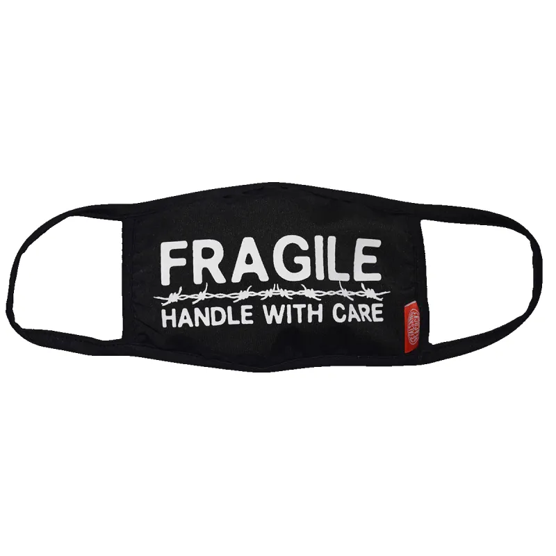 Handle With Care Face Cover in Black sold by Petals and Peacocks