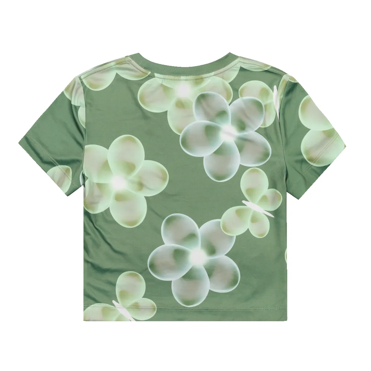 Aura Garden Crop Tee in Green sold by Petals and Peacocks product image thumbnail 2