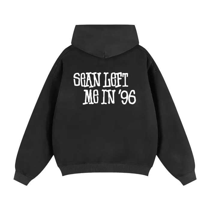 Sean Left Me In '96 Zip-Up Hoodie sold by Petals and Peacocks product image thumbnail 2