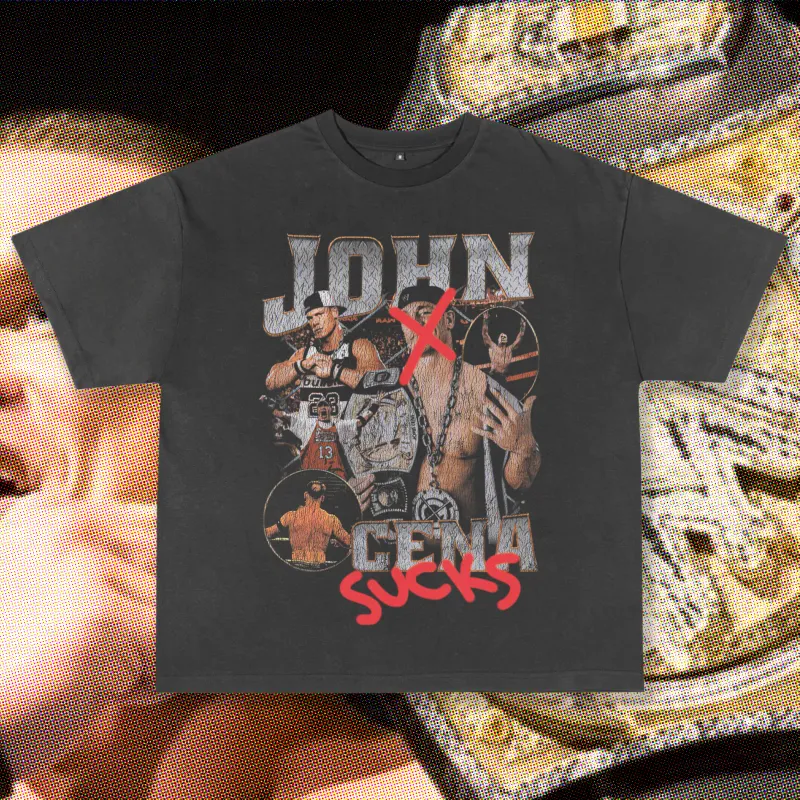 Cena Sucks Vintage Washed Tee sold by Petals and Peacocks