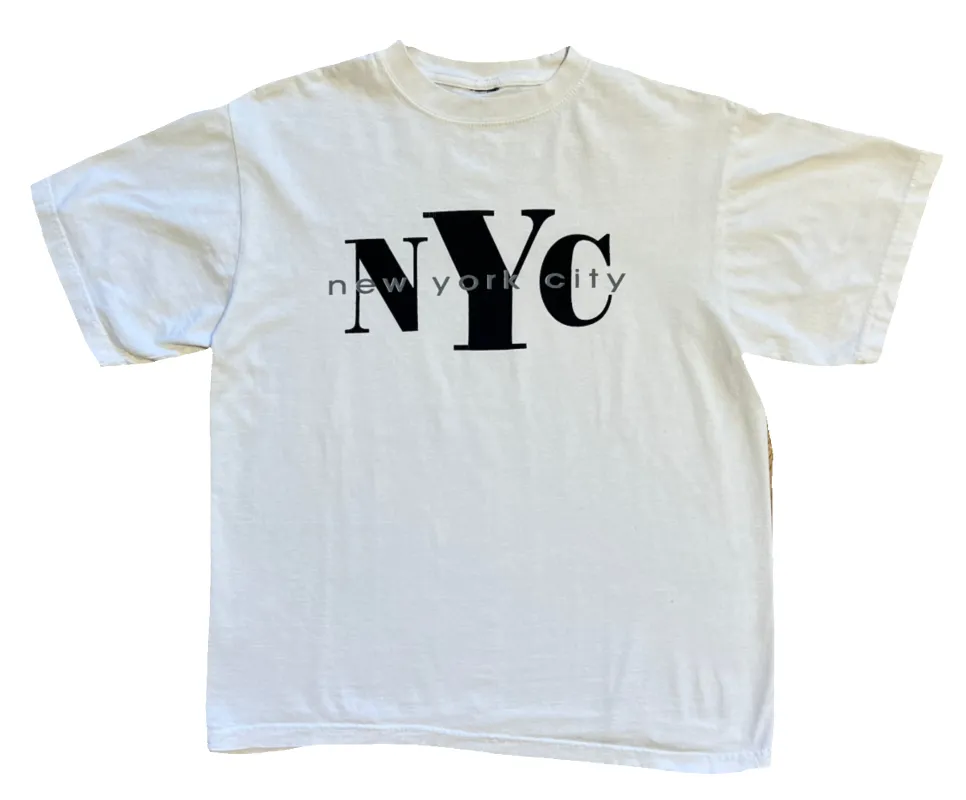 NYC White Tee sold by Petals and Peacocks
