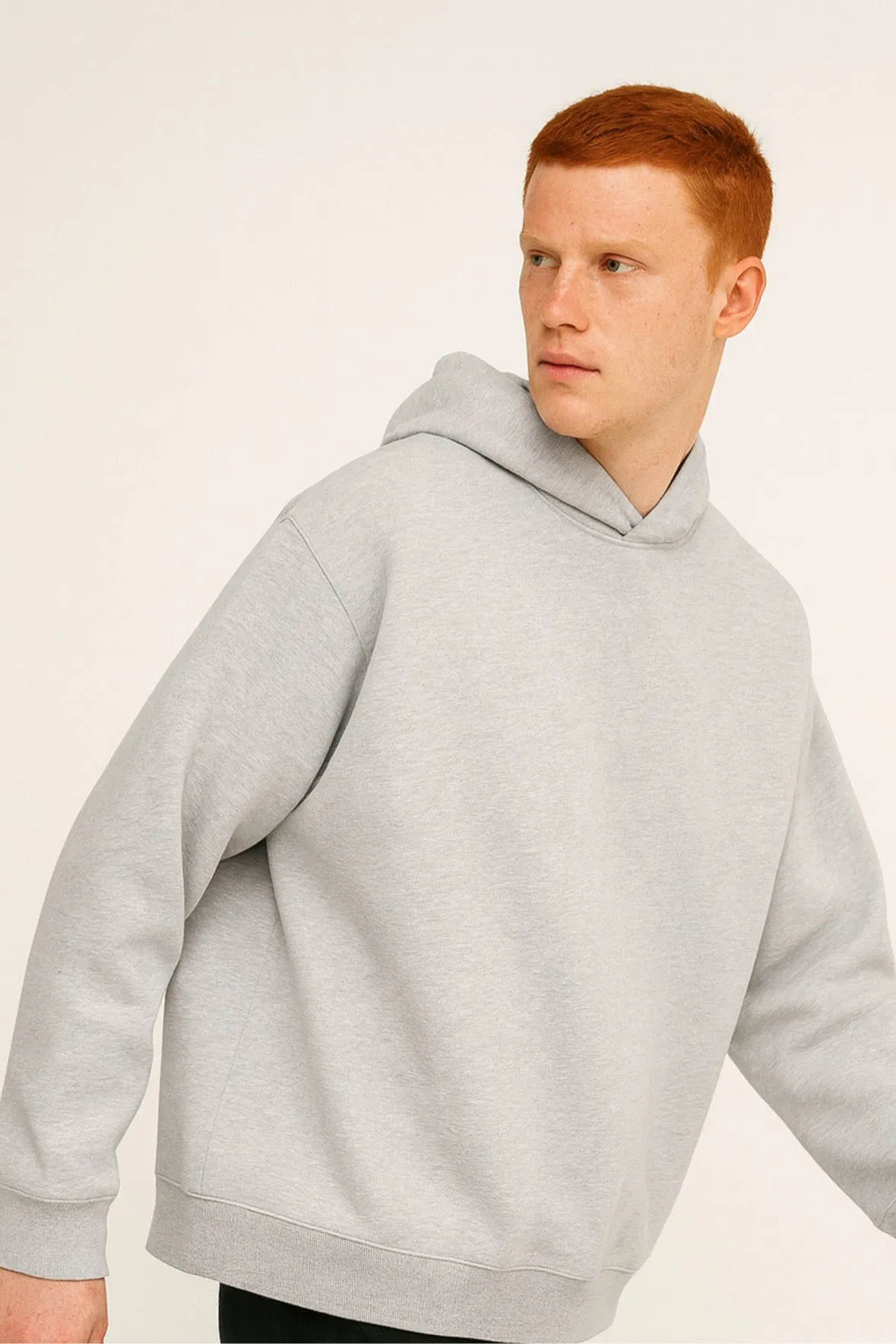 CORE: 420 GSM Box Hoodie in Grey sold by Petals and Peacocks
