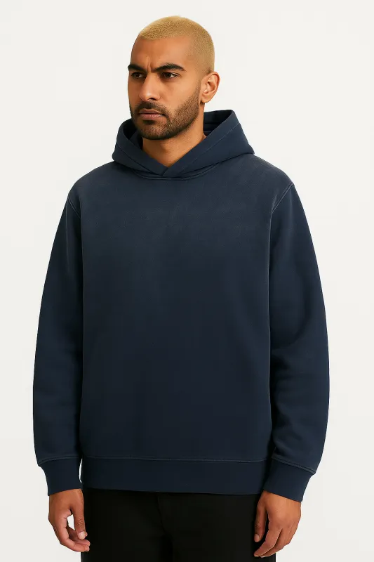 CORE: Vintage Washed Box Hoodie in Navy sold by Petals and Peacocks