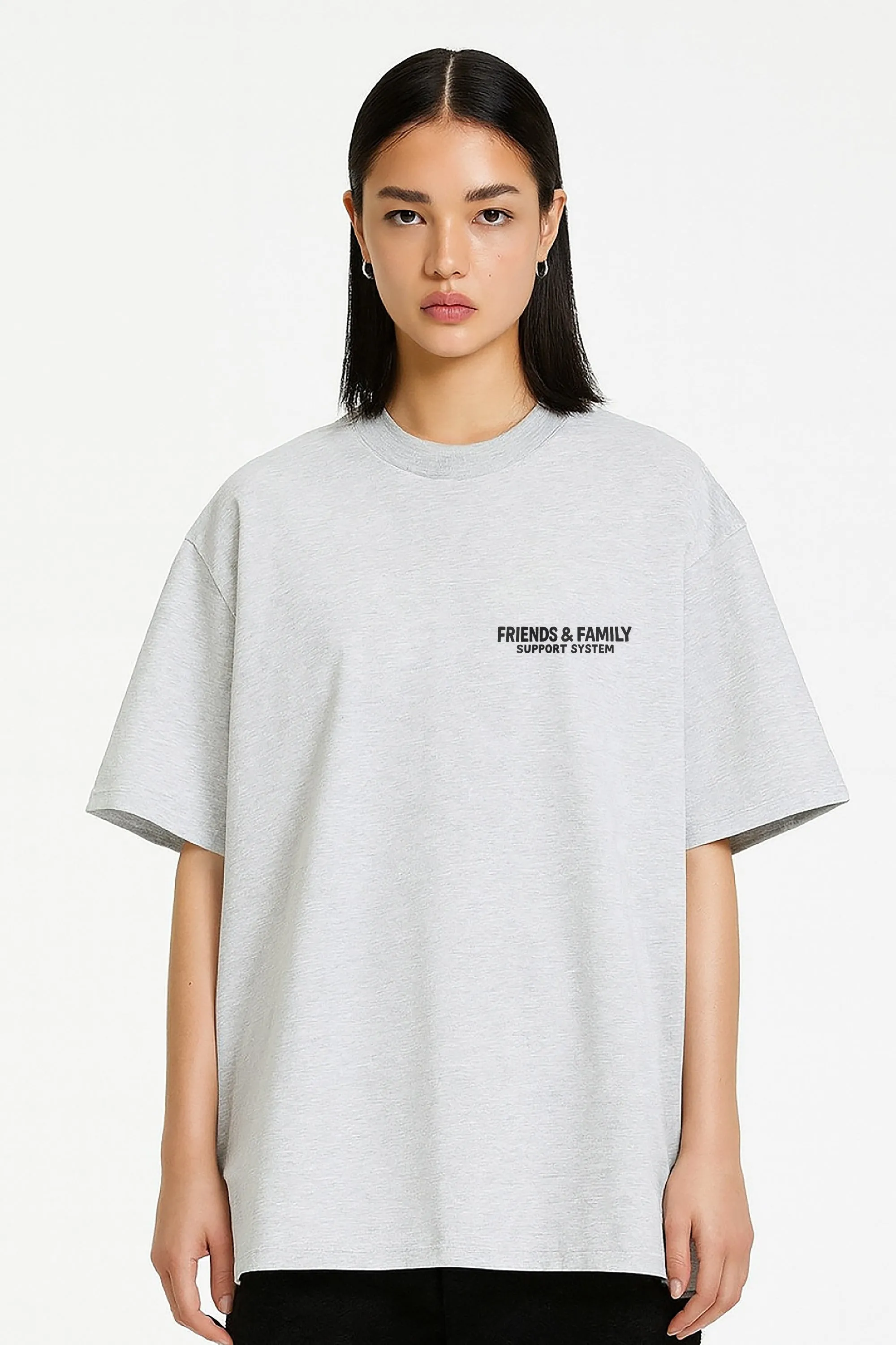 F&F Shop Tee in Ash Grey sold by Petals and Peacocks