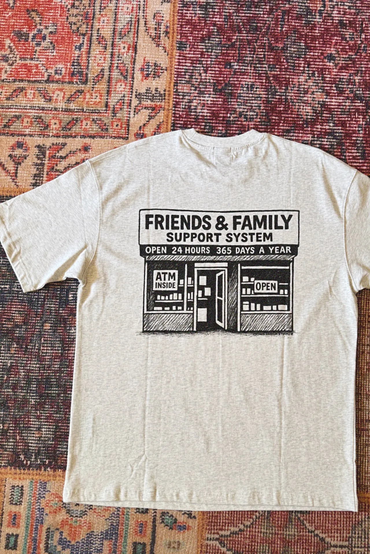 F&F Shop Tee in Ash Grey sold by Petals and Peacocks product image thumbnail 3