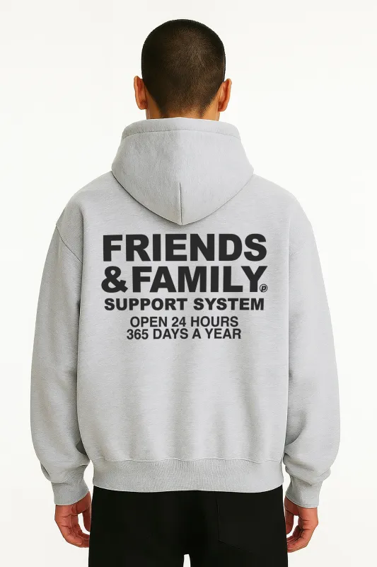 F&F Box Hoodie in Grey sold by Petals and Peacocks