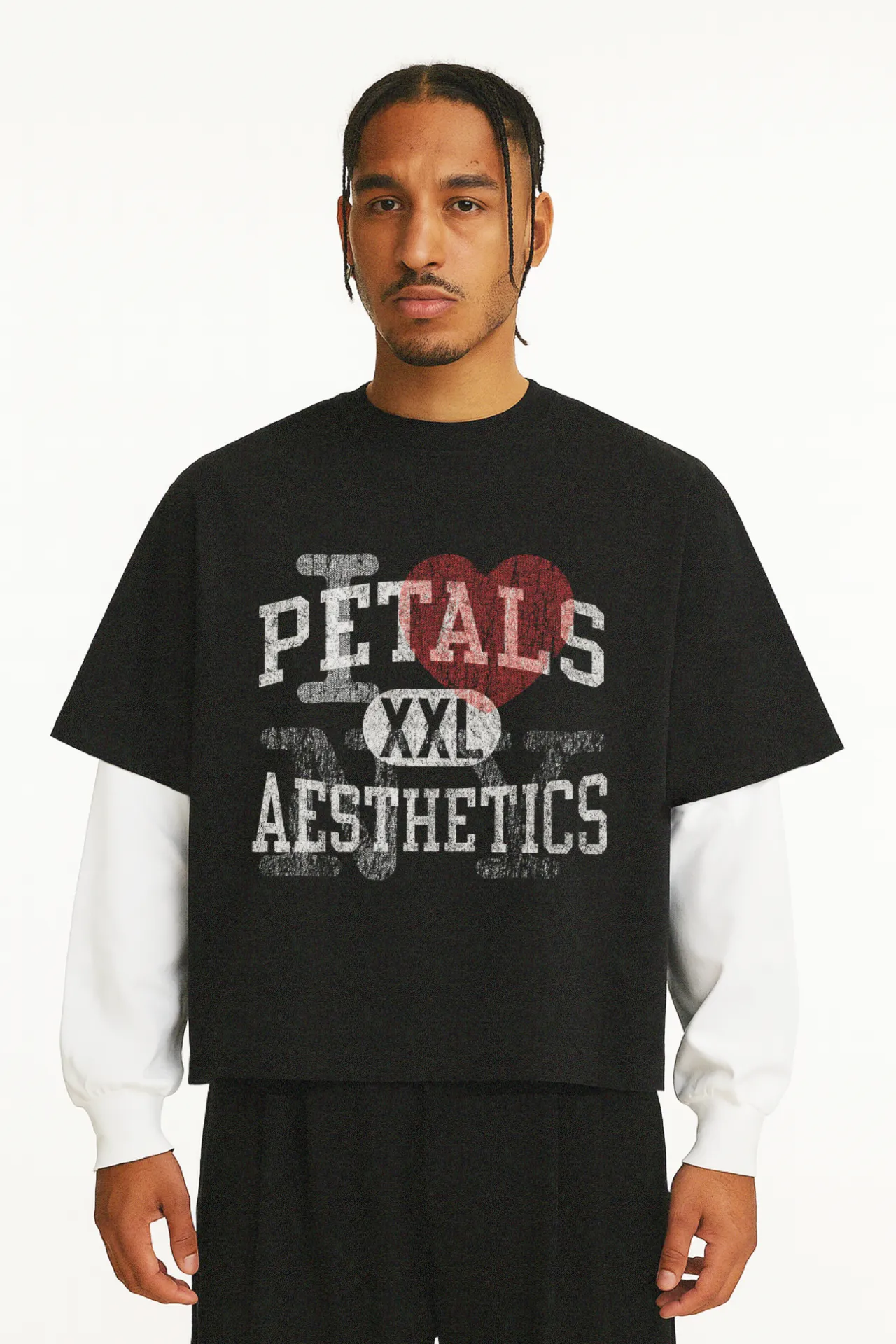 PDS-004: Aesthetics NY Layered Shirt sold by Petals and Peacocks product image thumbnail 3