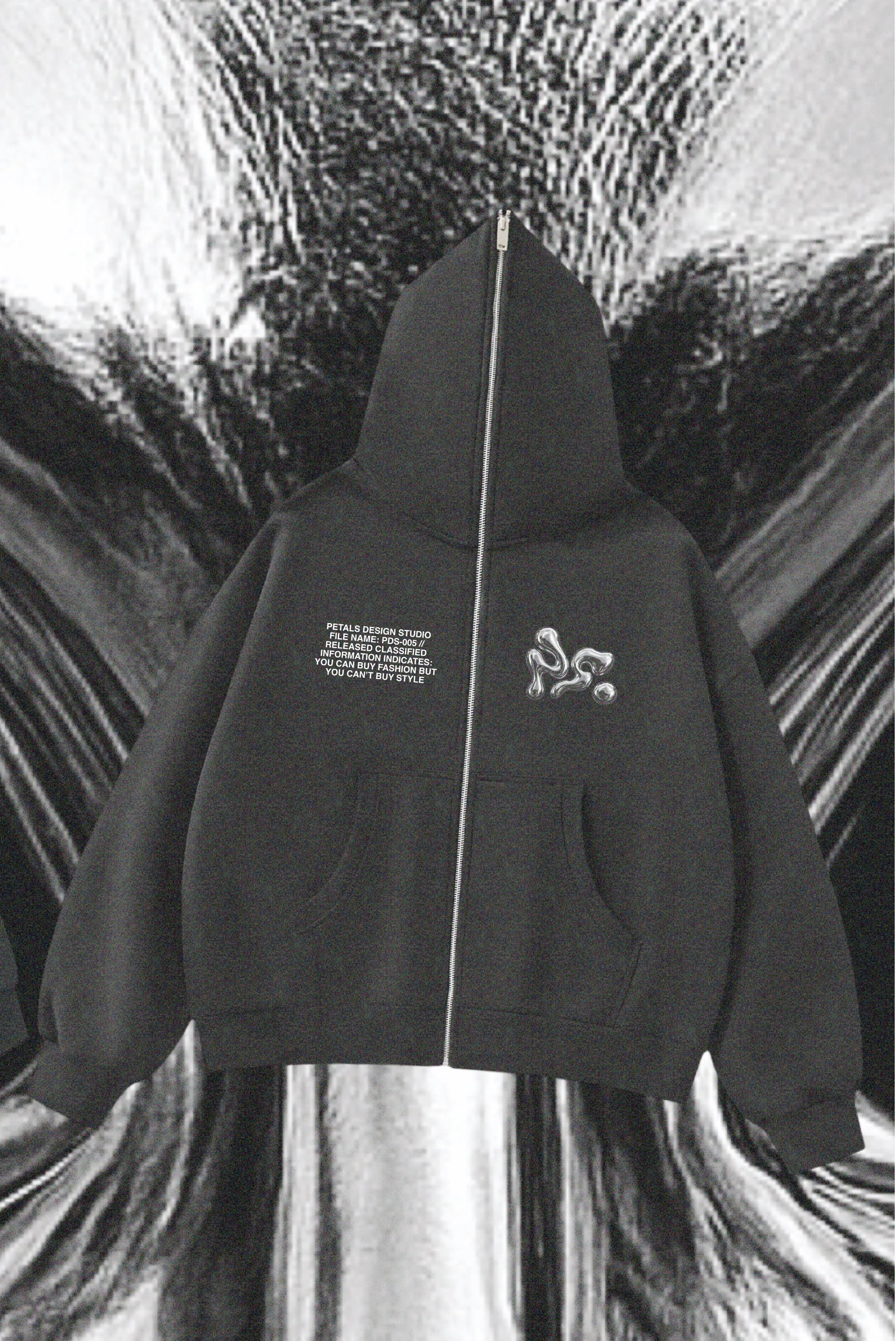 PDS-005: Classified Full Zip Hoodie sold by Petals and Peacocks product image thumbnail 2