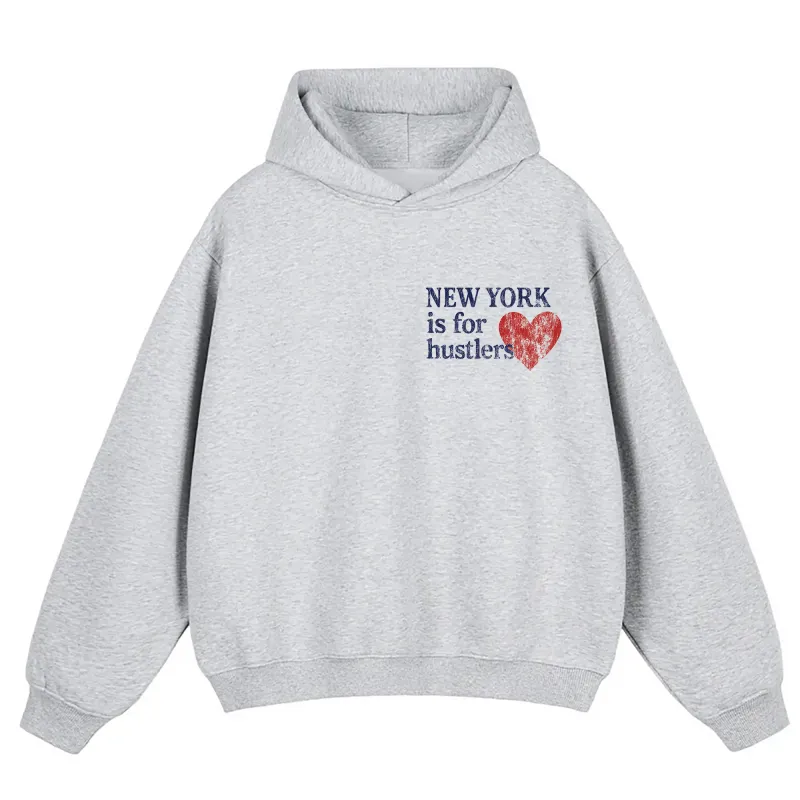 New York Hustle Hoodie in Grey sold by Petals and Peacocks