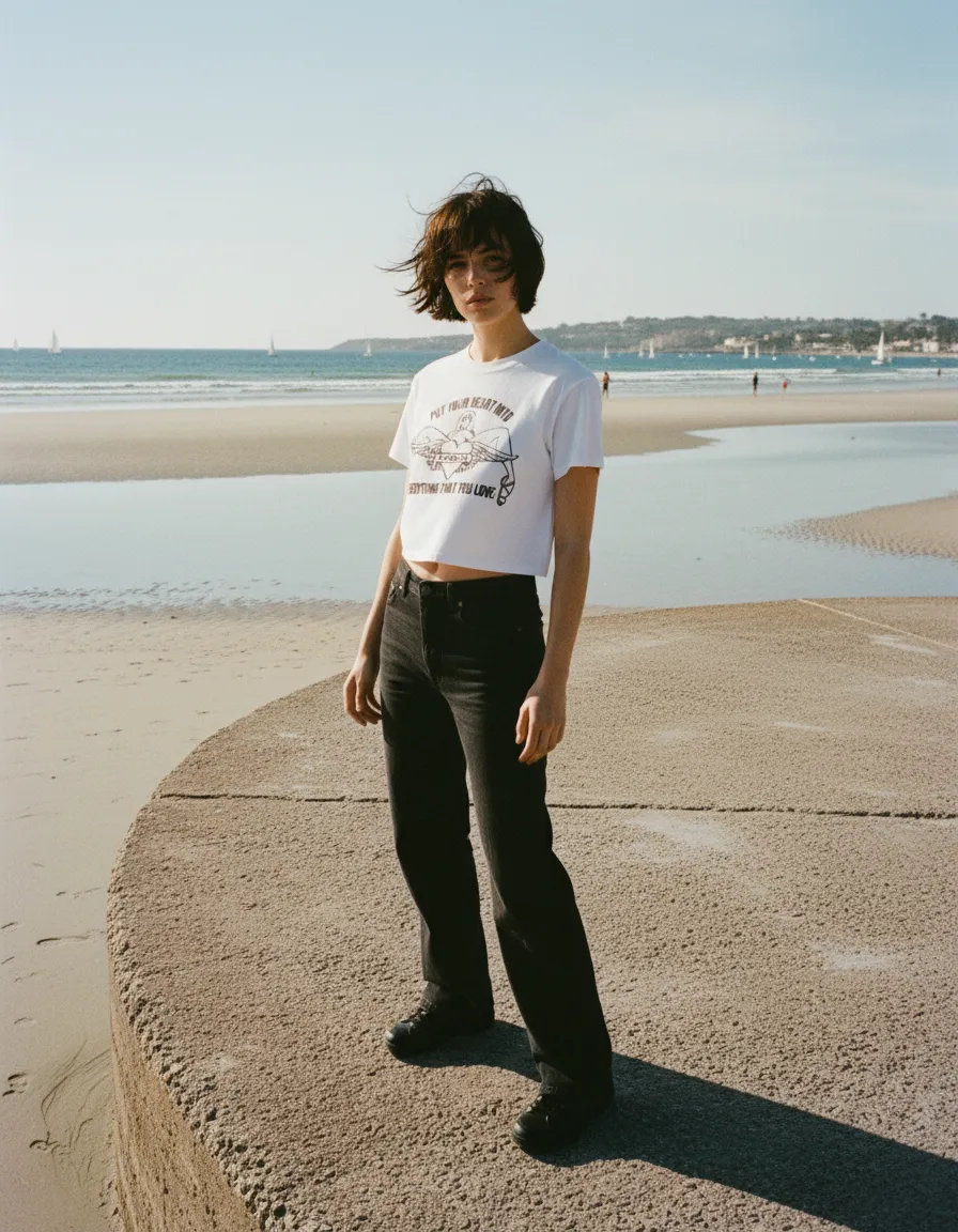 Everything That You Love Cropped Tee sold by Petals and Peacocks product image thumbnail 4