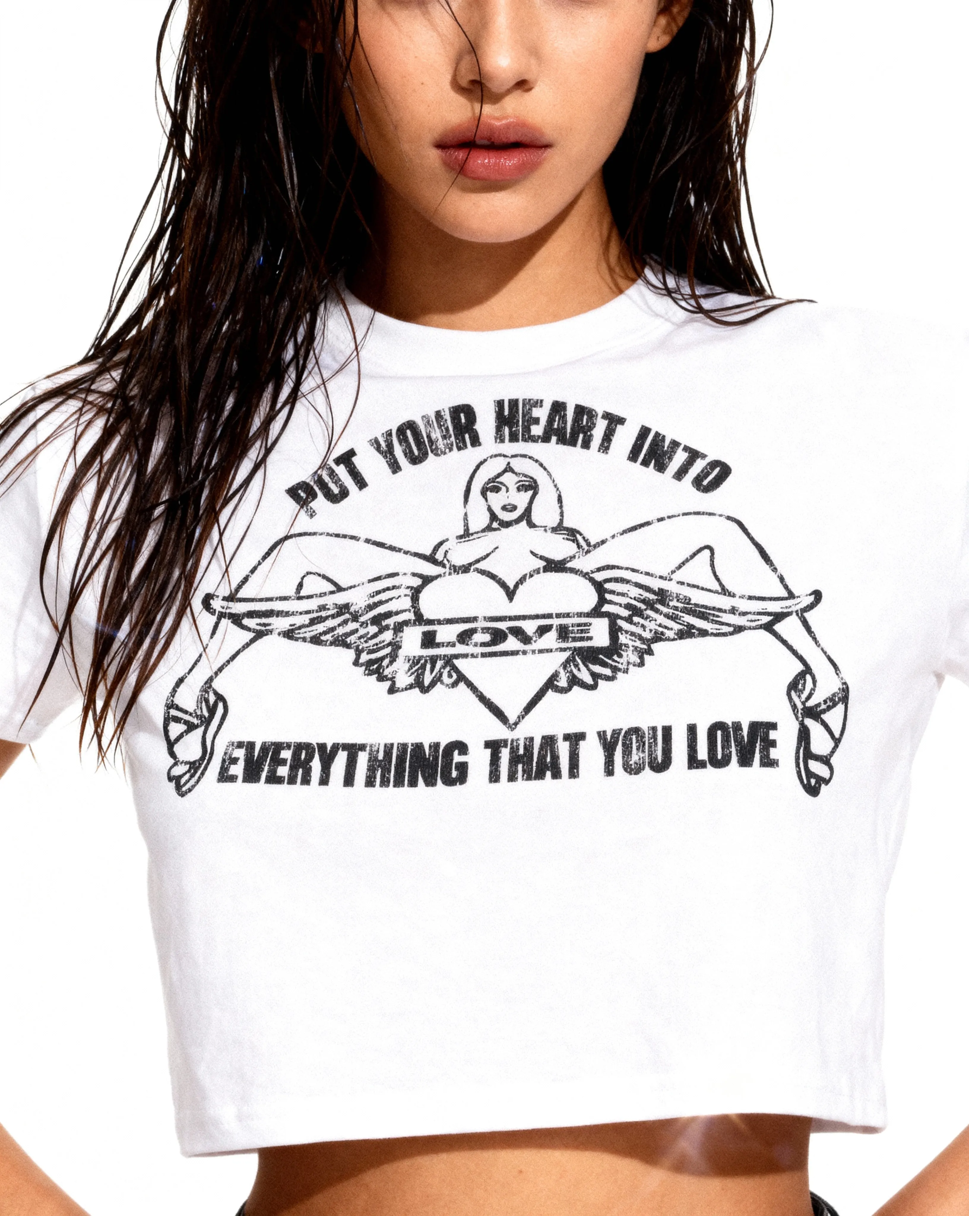 Everything That You Love Cropped Tee sold by Petals and Peacocks product image thumbnail 5