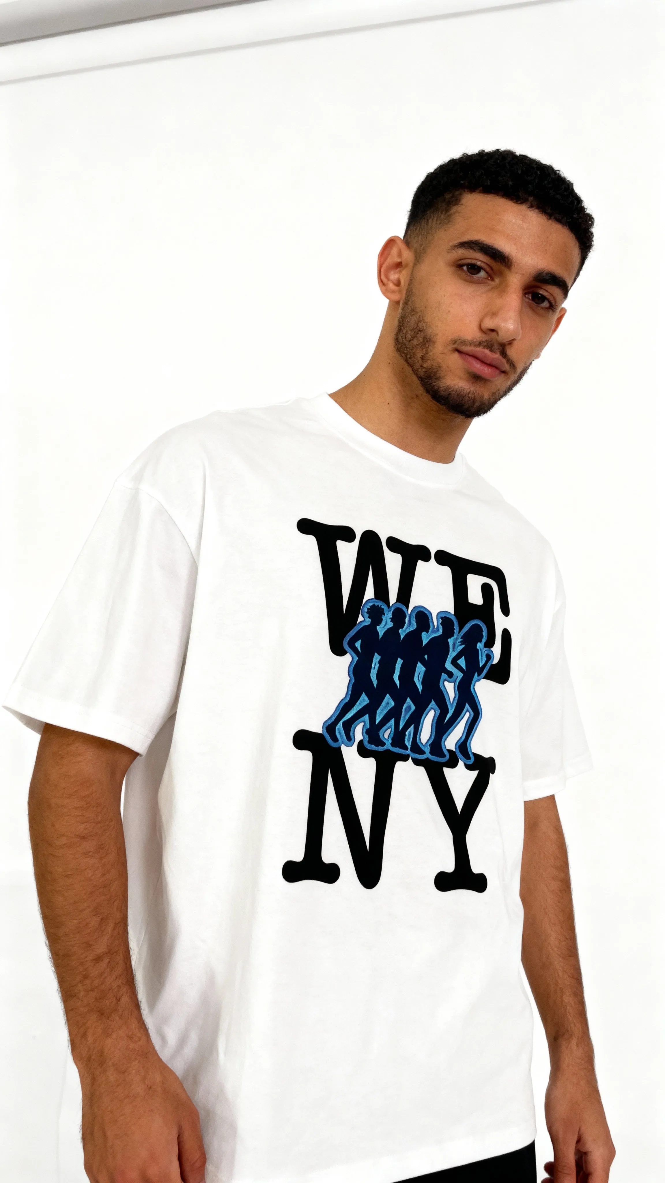 NY Run Club Tee in White sold by Petals and Peacocks