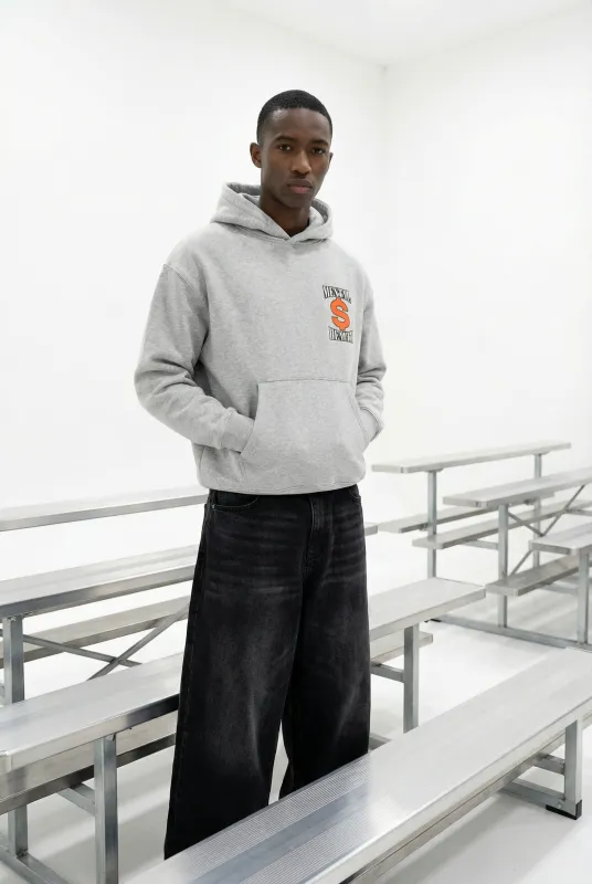 Mental Money Boxy Hoodie in Grey sold by Petals and Peacocks