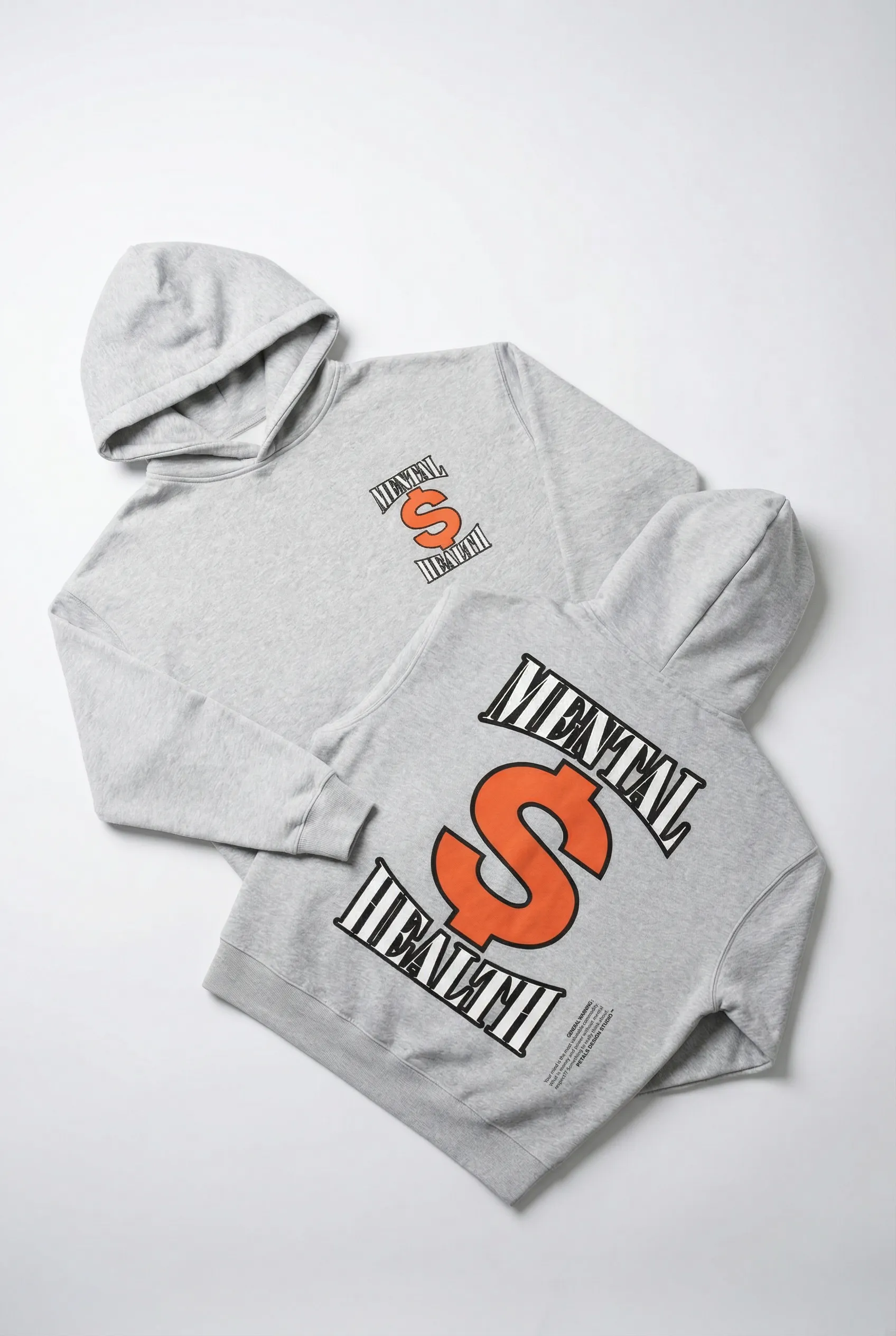 Mental Money Boxy Hoodie in Grey sold by Petals and Peacocks product image thumbnail 4