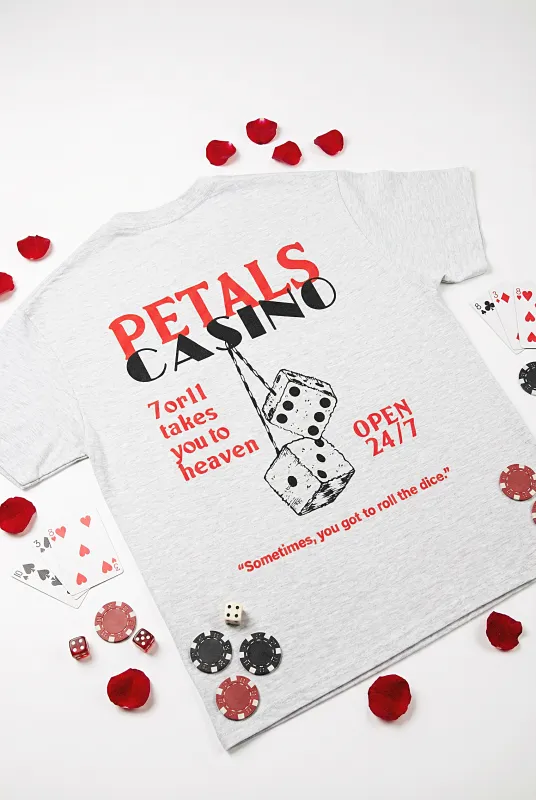 Petals Casino Tee in Ash sold by Petals and Peacocks