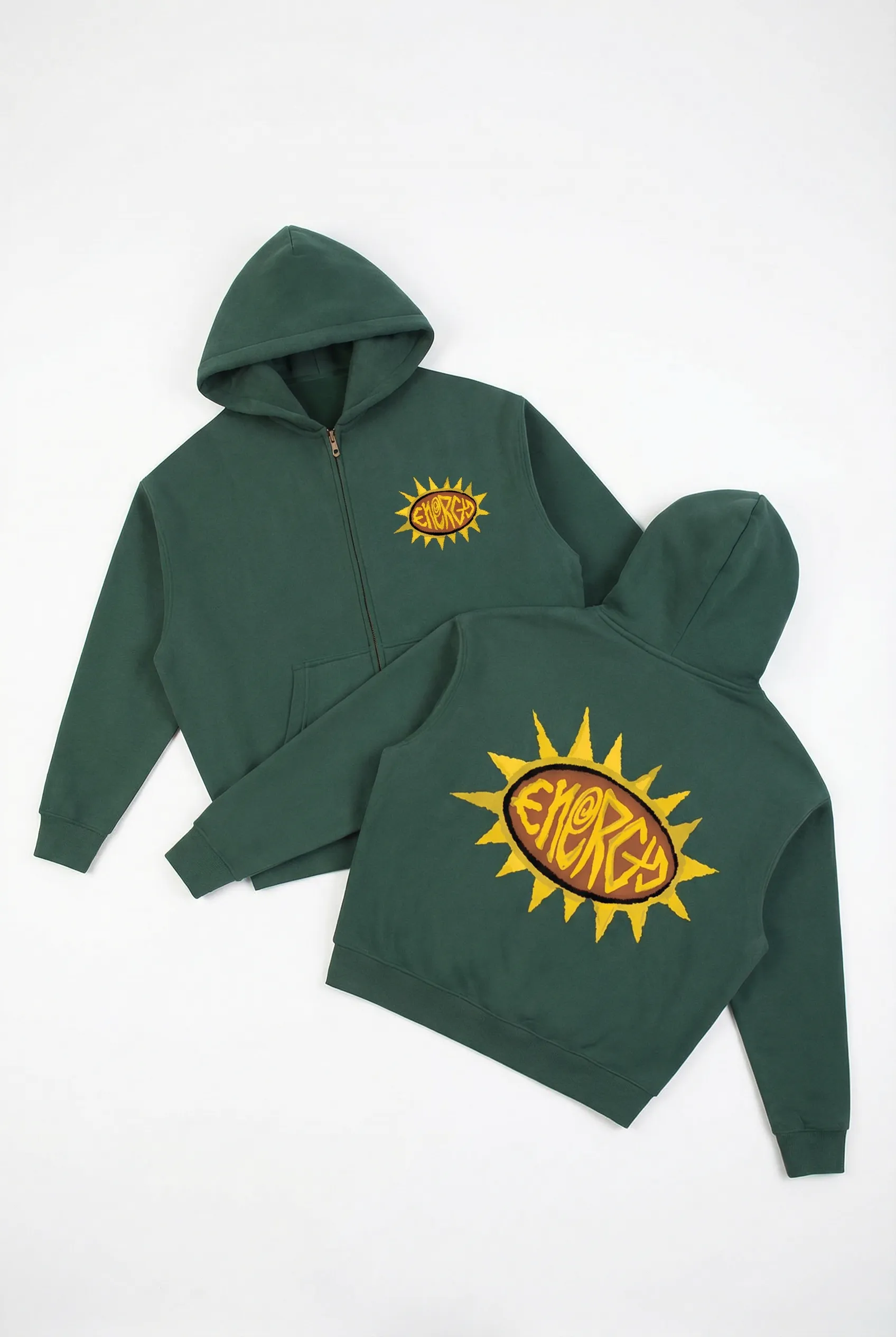 Energy Boxy Zip Hoodie in Green sold by Petals and Peacocks product image thumbnail 3