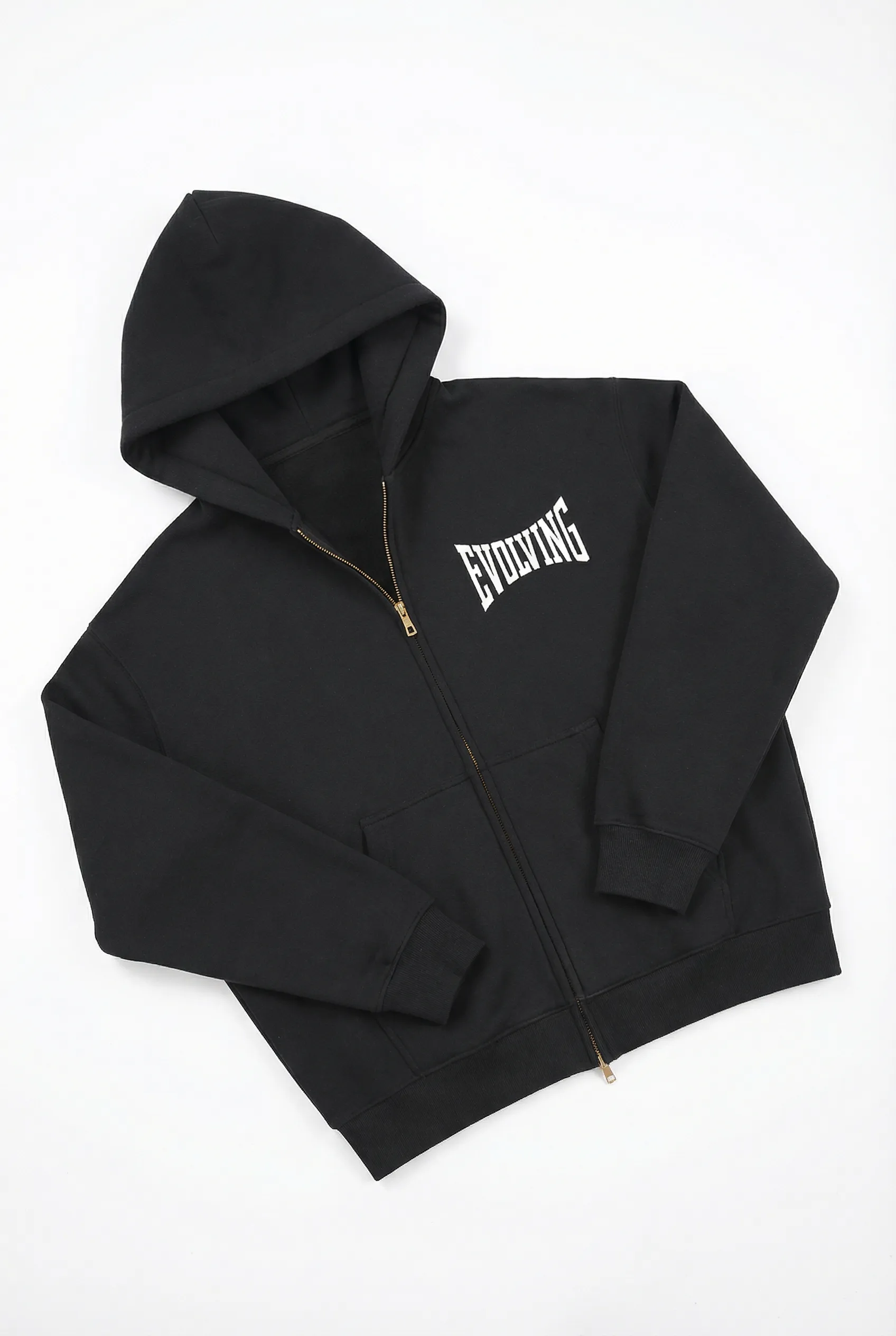 Evolving Boxy Zip Hoodie in Black sold by Petals and Peacocks product image thumbnail 4