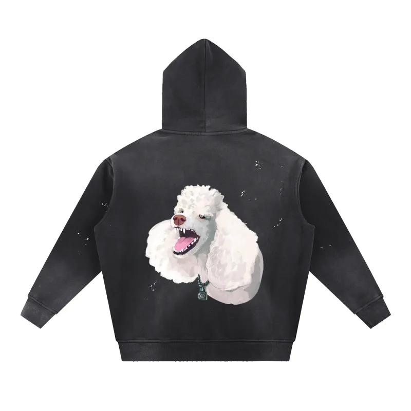 Vicious Distressed Hoodie in Black made by Petals and Peacocks