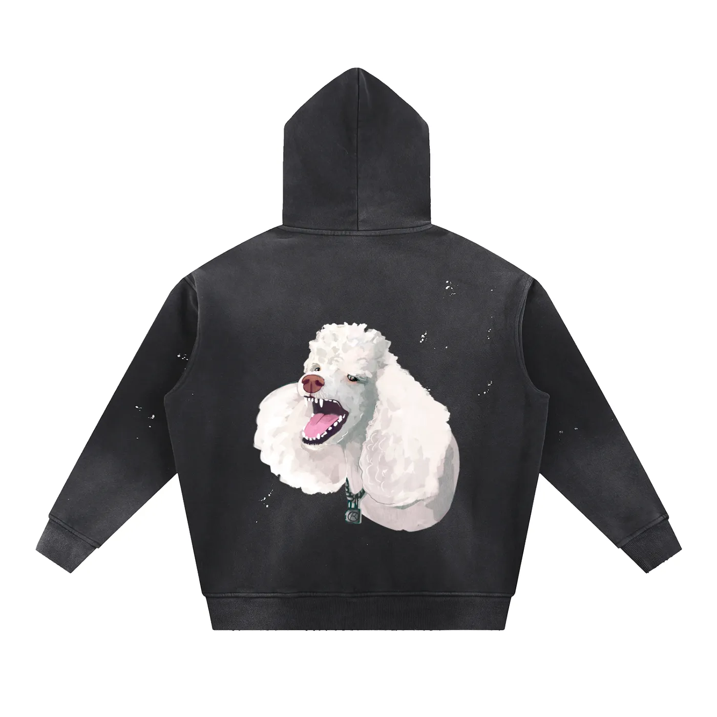 Vicious Distressed Hoodie in Black sold by Petals and Peacocks